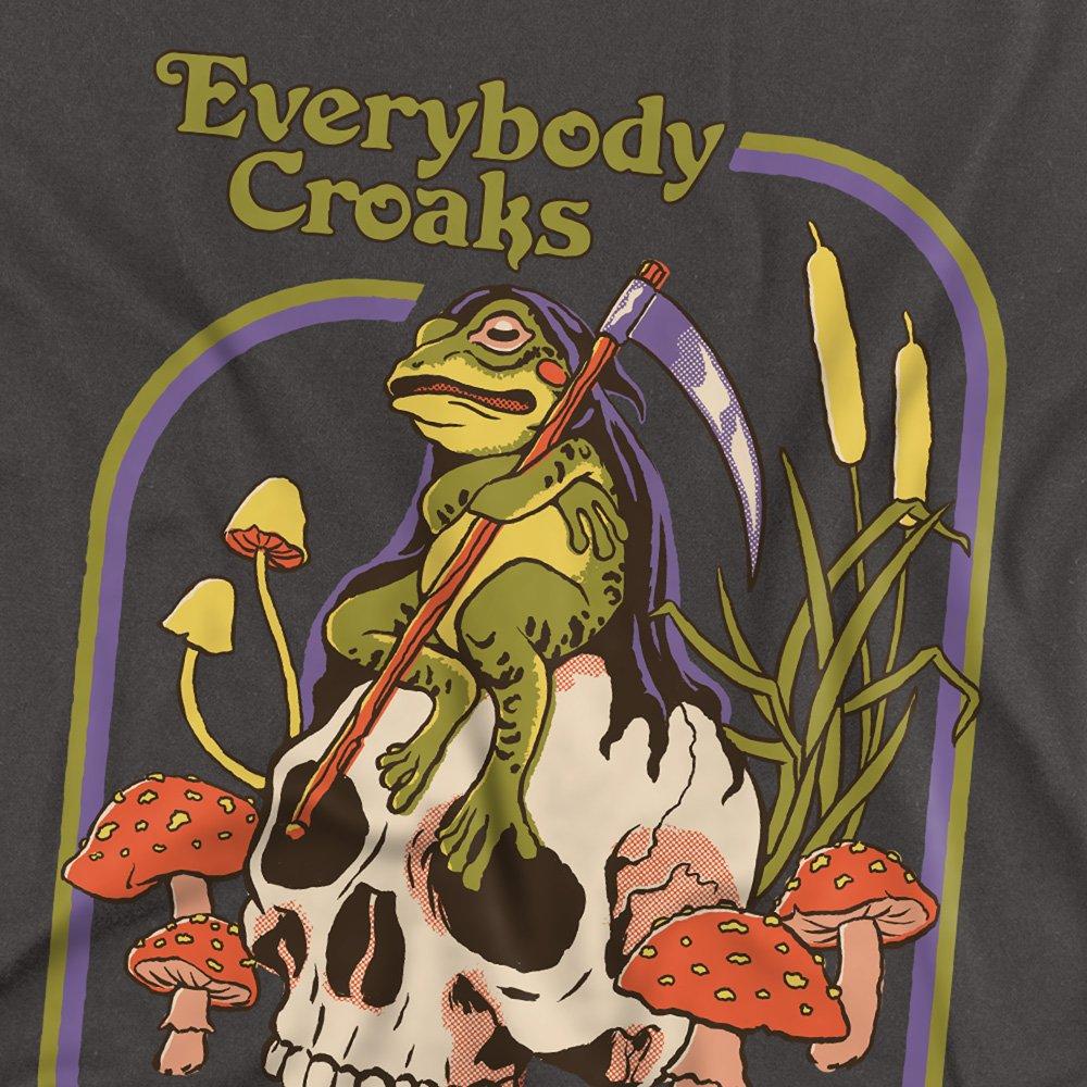 Charcoal - Steven Rhodes - Steven Rhodes Everybody Croaks Long Sleeve T-Shirt - 2