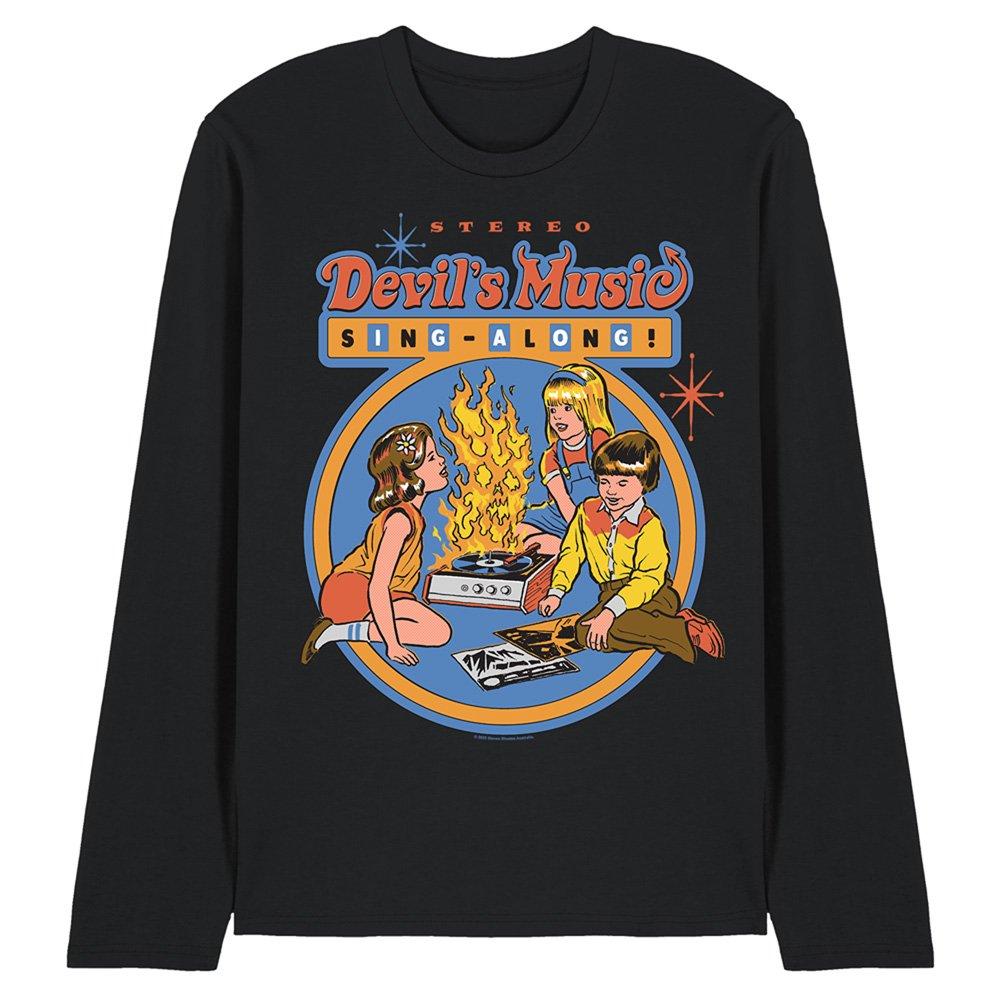 Black - Steven Rhodes - Steven Rhodes Devils Music Singalong Long Sleeve T - 1