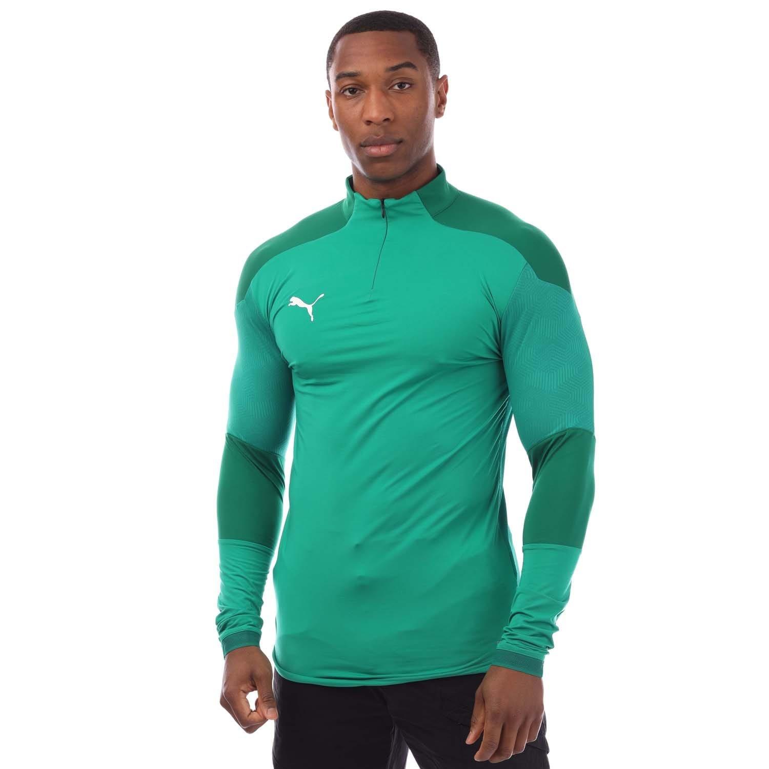 Green - Puma - Final Training quarter Zip Top - 1