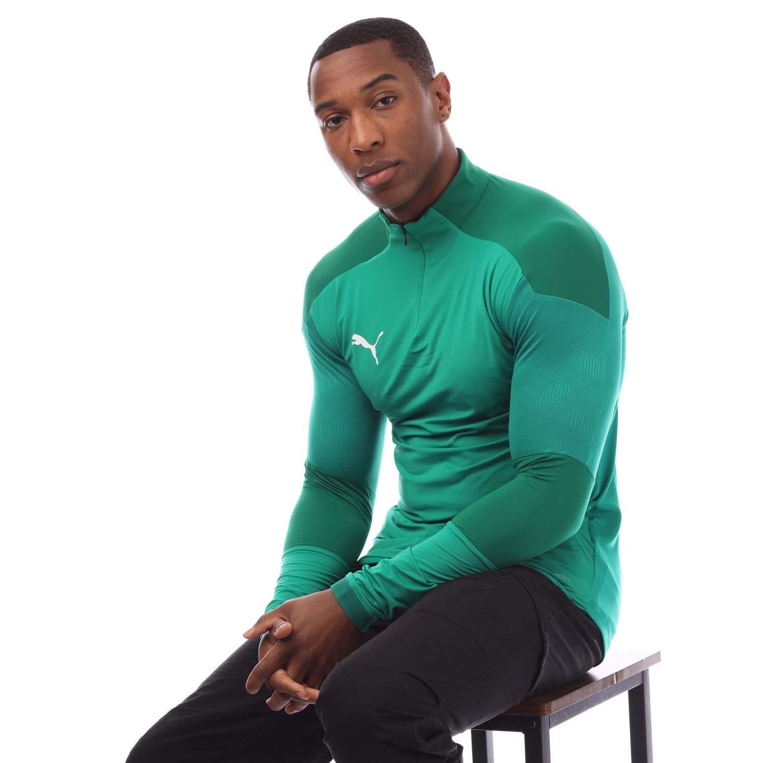 Green - Puma - Final Training quarter Zip Top - 4