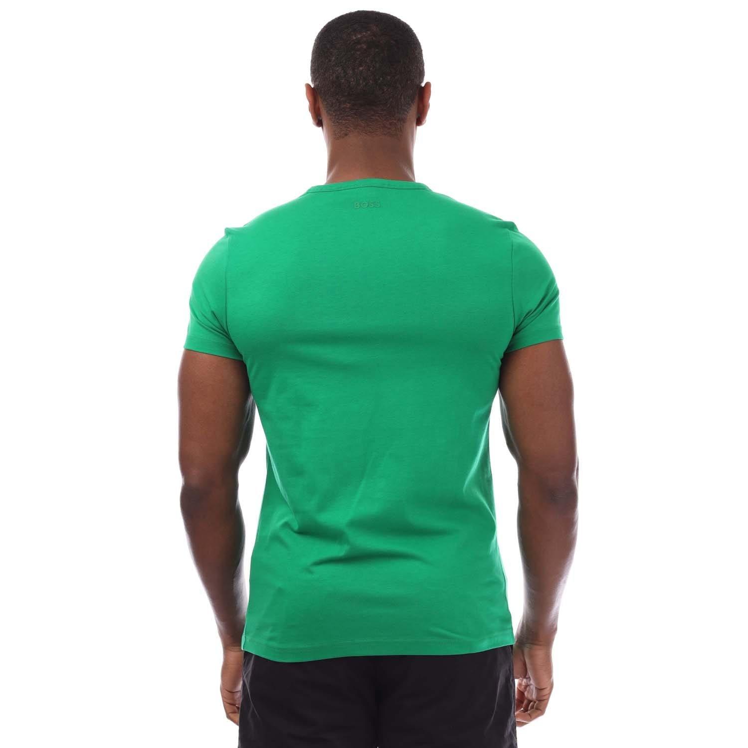 Green - Boss - Teebo Logo Detail T-Shirt - 3