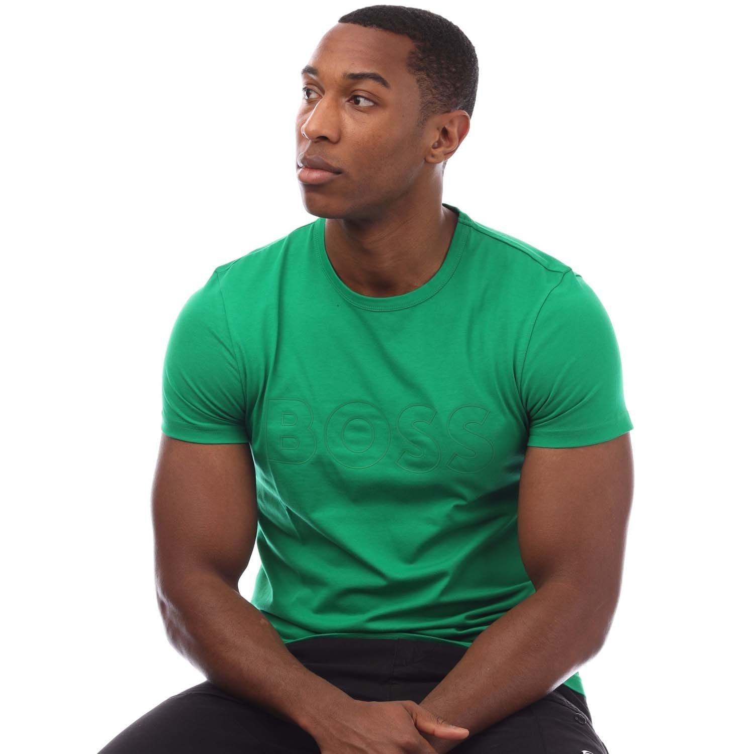 Green - Boss - Teebo Logo Detail T-Shirt - 4