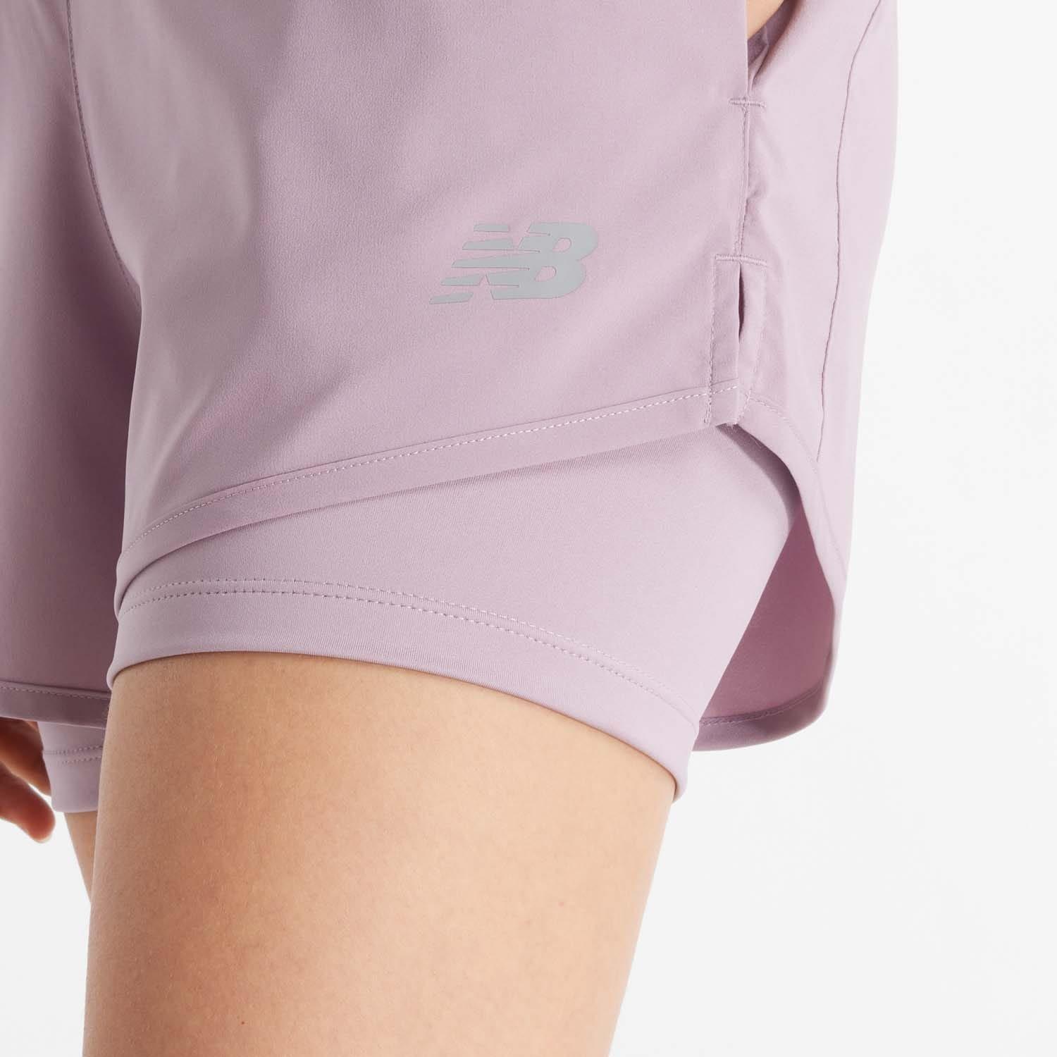 Purple - New Balance - Sport Essentials 2-in-1 Shorts - 4