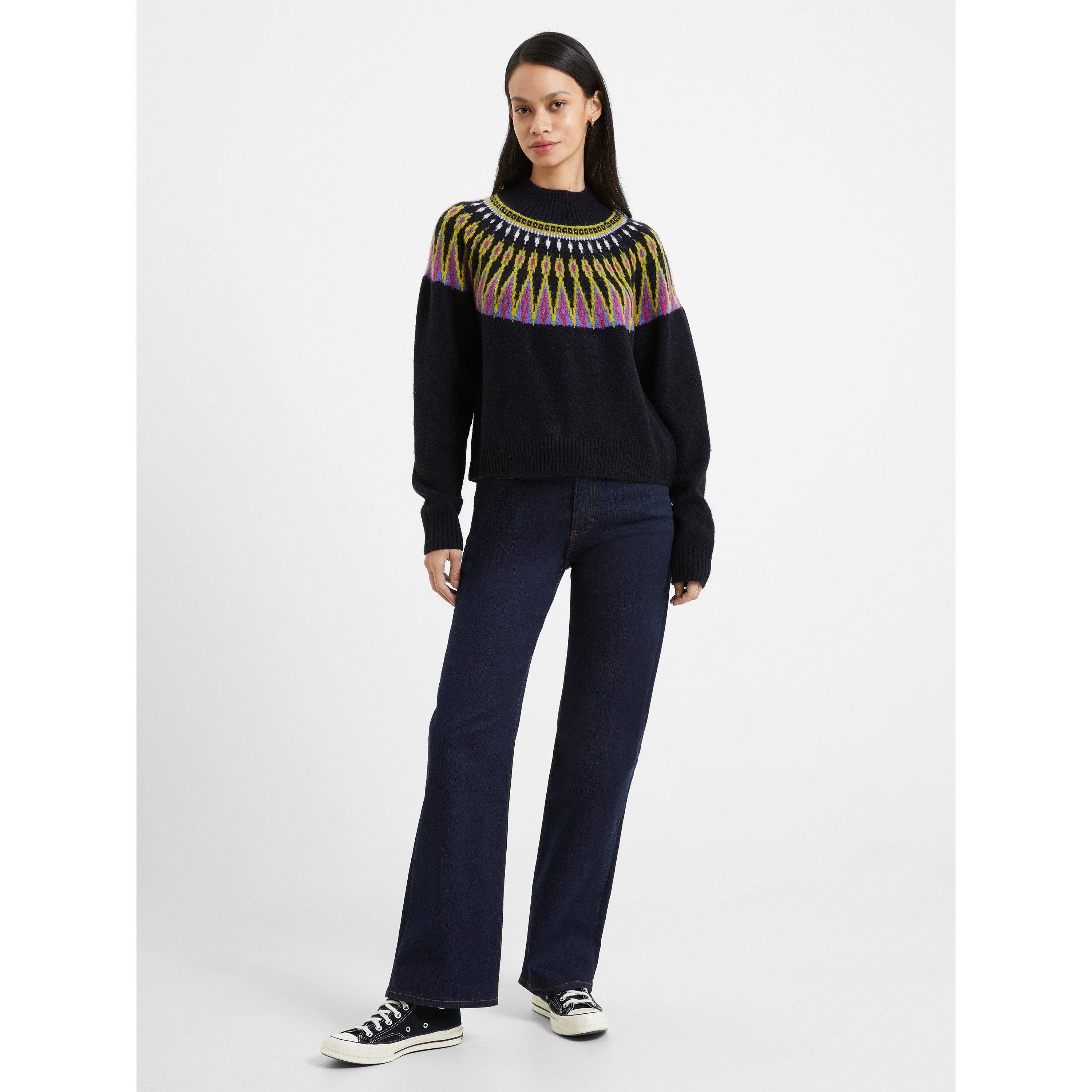 93-Blackout - French Connection - Women's Jolee Fair Isle Crew Neck Jumper - 1