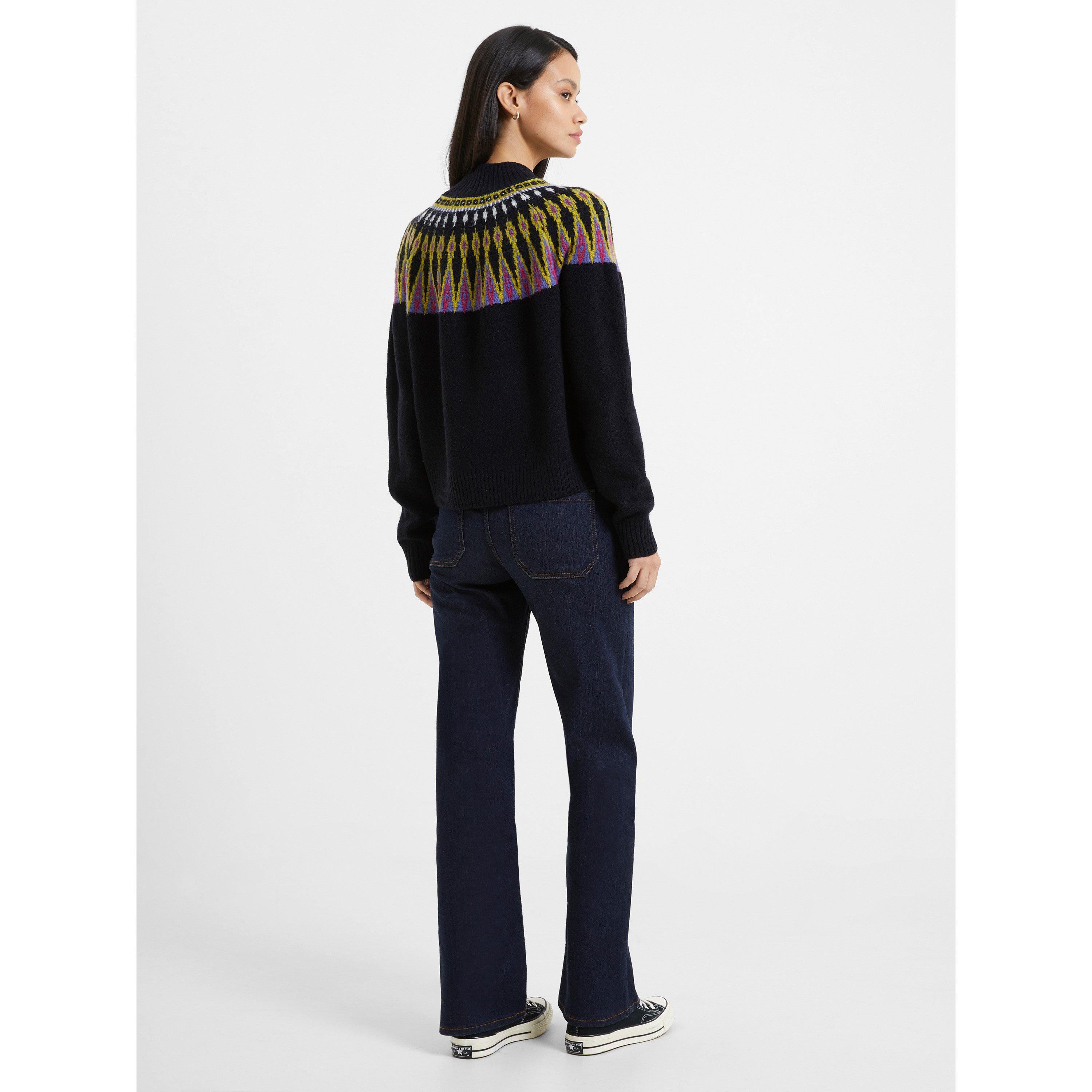 93-Blackout - French Connection - Women's Jolee Fair Isle Crew Neck Jumper - 2