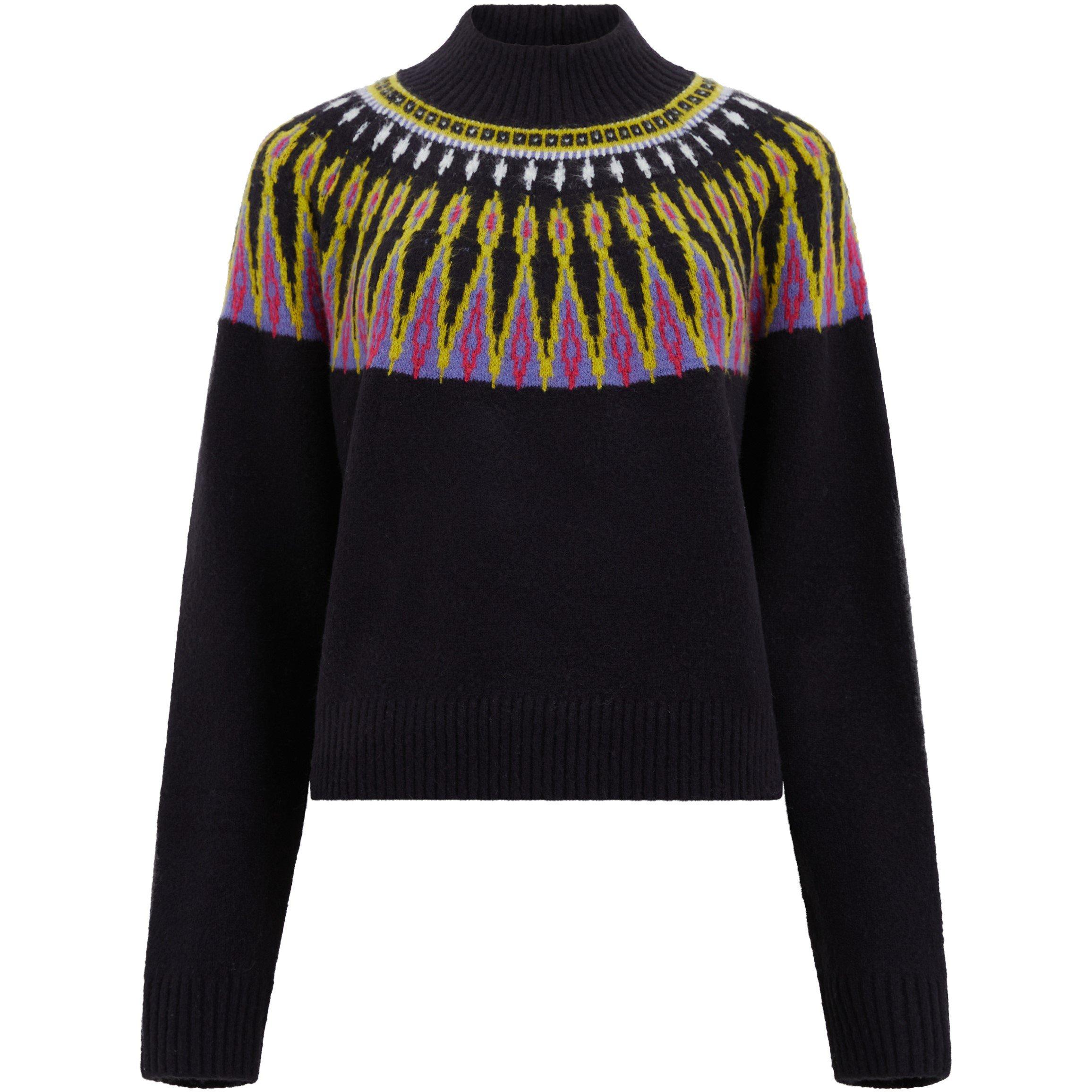93-Blackout - French Connection - Women's Jolee Fair Isle Crew Neck Jumper - 4