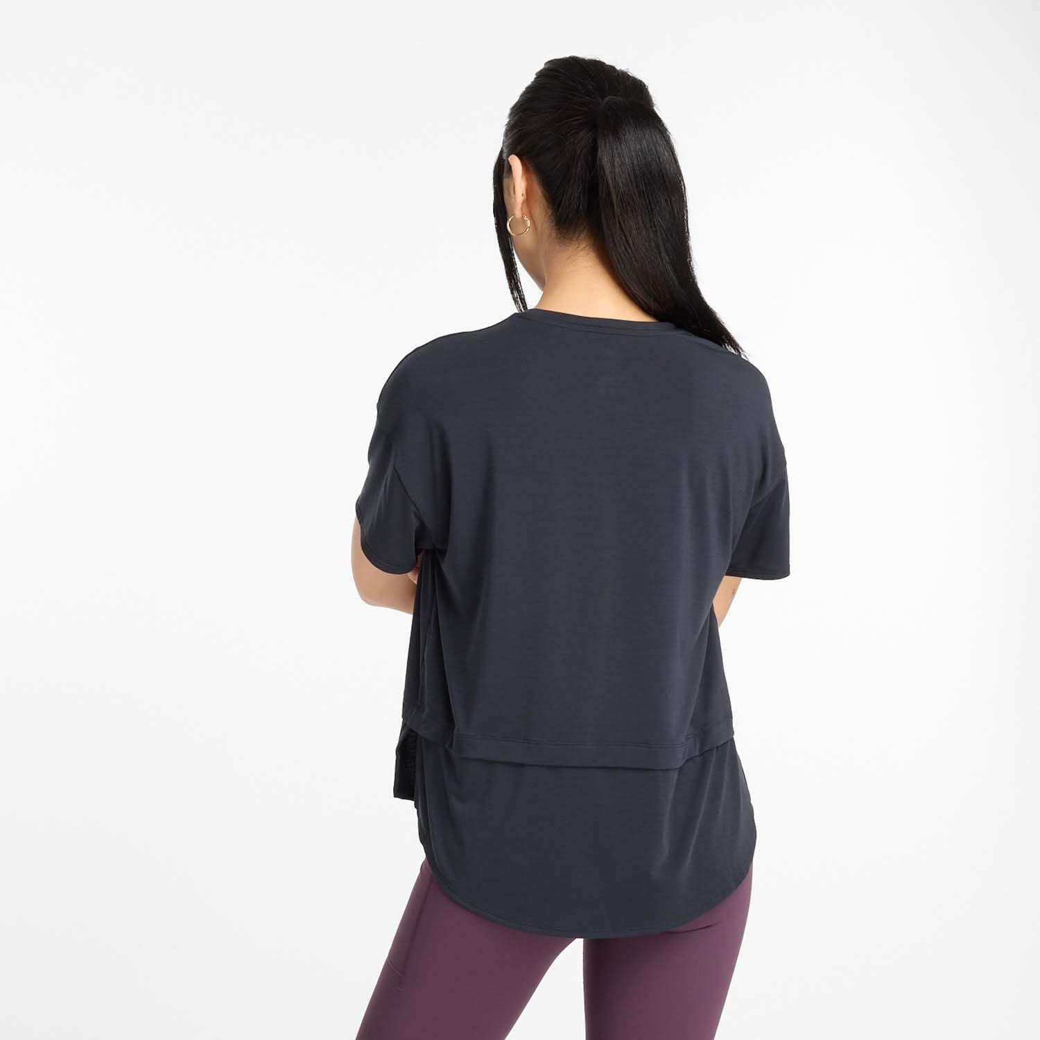 Black - New Balance - Drapey Jersey Oversized T-Shirt - 4