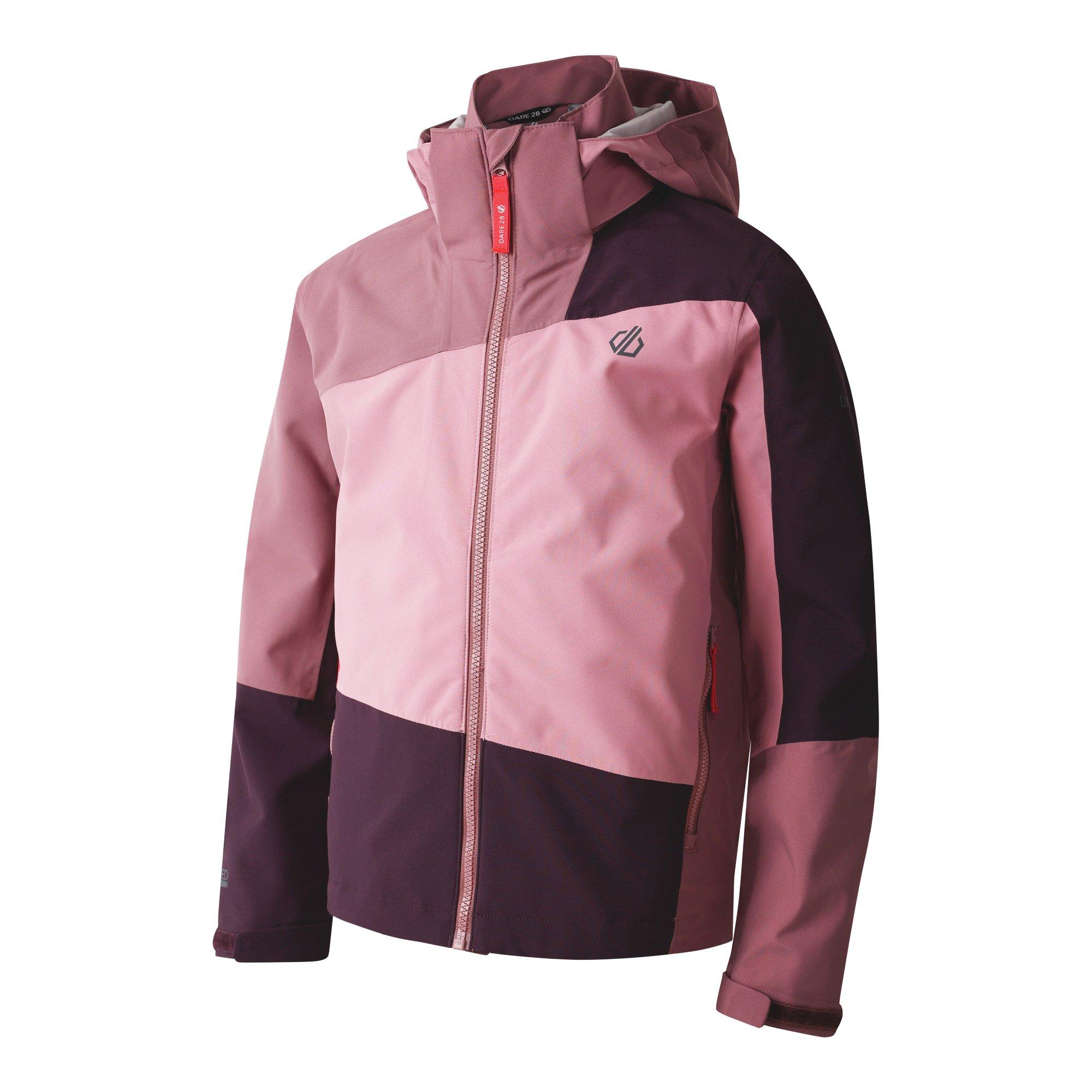 Deep Plum/Mauve - Dare 2b - Unisex Kids' Explore II Waterproof Jacket - 8