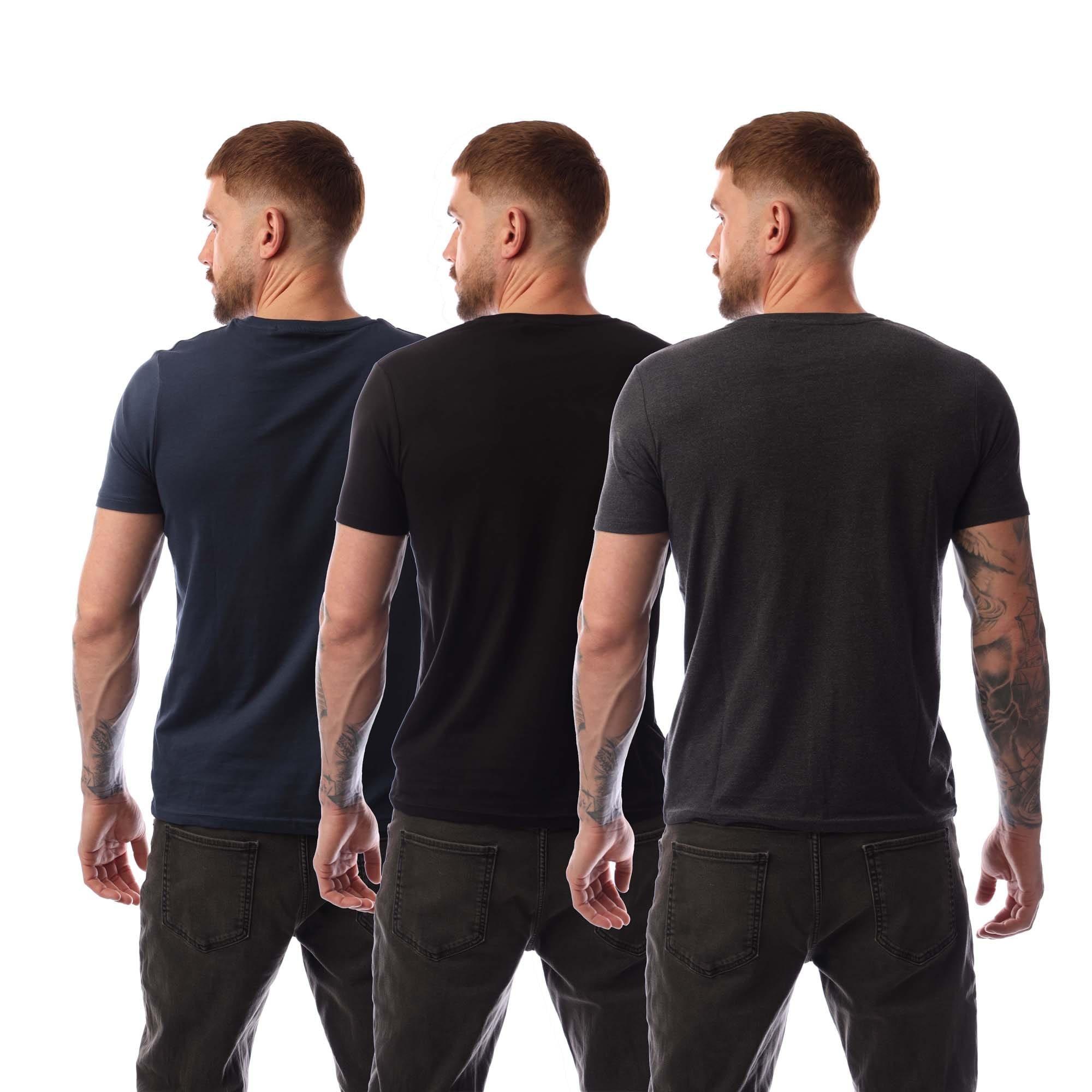 Navy Grey - Bench - Platten 3 Pack T-Shirts - 2