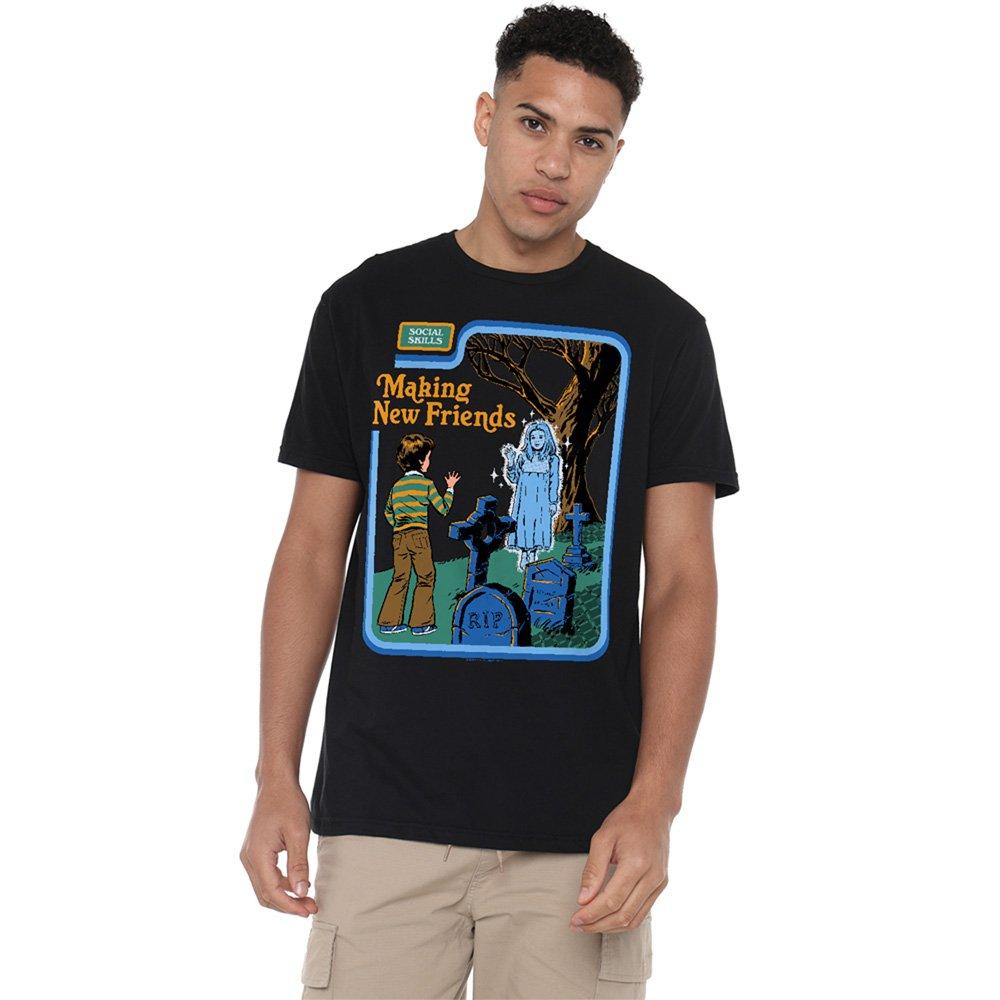 Black - Steven Rhodes - Steven Rhodes Making New Friends T-Shirt Black - 1