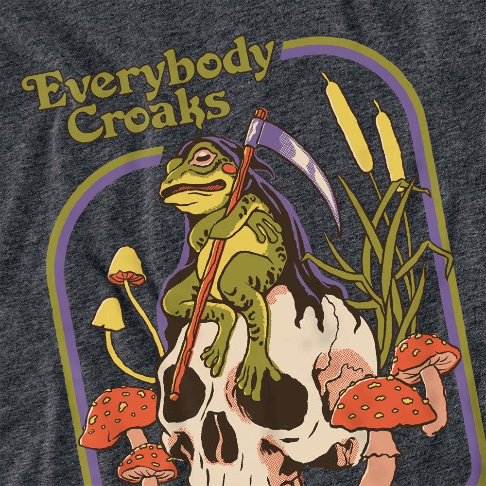 Charcoal - Steven Rhodes - Steven Rhodes Everybody Croaks Tee Charcoal - 2