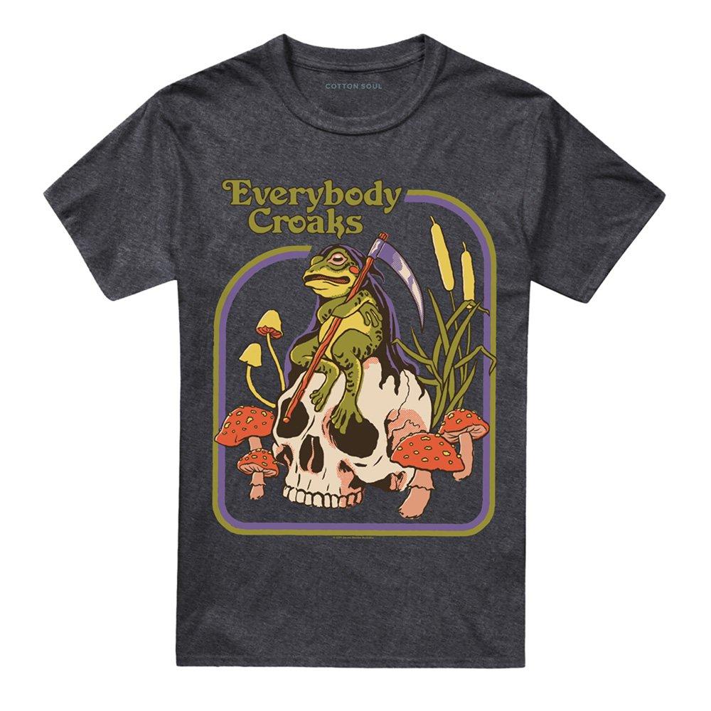 Charcoal - Steven Rhodes - Steven Rhodes Everybody Croaks Tee Charcoal - 4