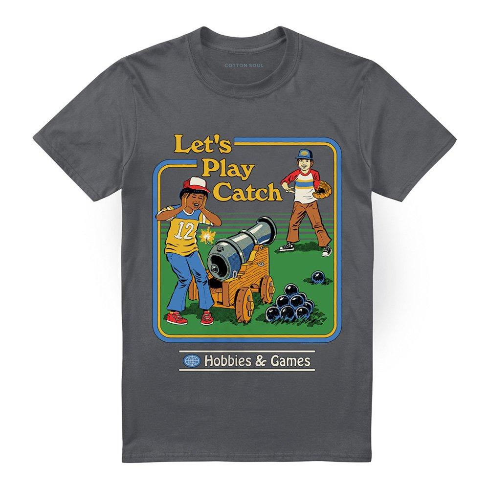 Charcoal - Steven Rhodes - Steven Rhodes LetS Play Catch T-Shirt Charcoal - 4