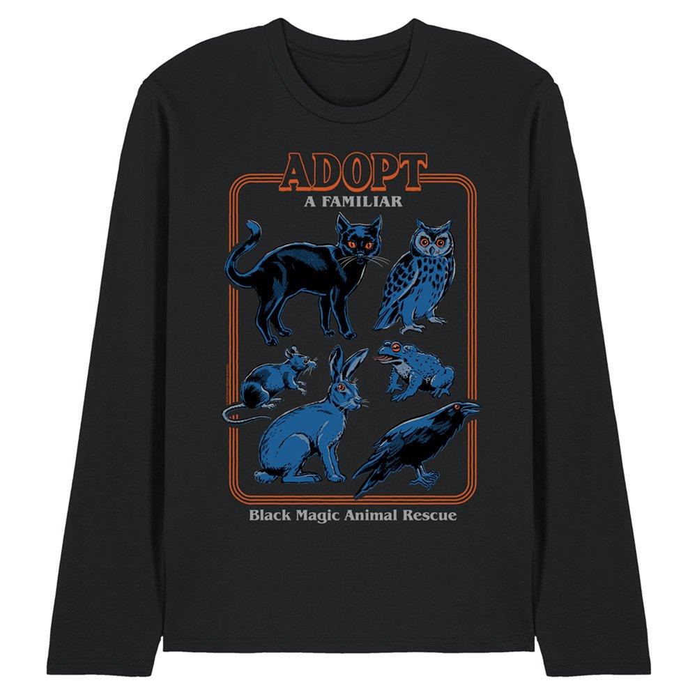 Black - Steven Rhodes - Steven Rhodes Adopt A Familiar Long Sleeve T-Shirt - 1