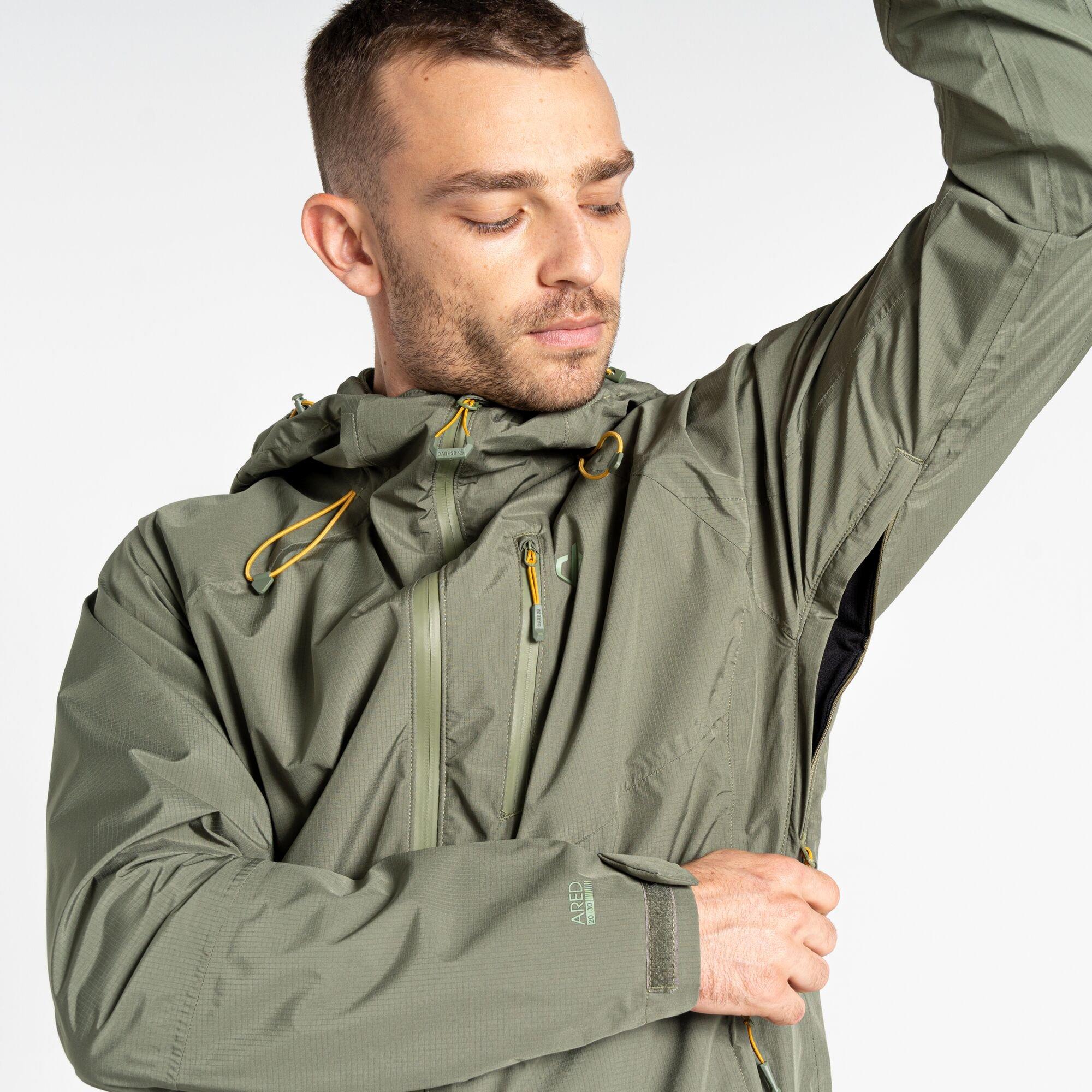 Olivine Green - Dare 2b - Men's Torrek Breathe Out Waterproof Windproof Breathable Packable Jacket - 9