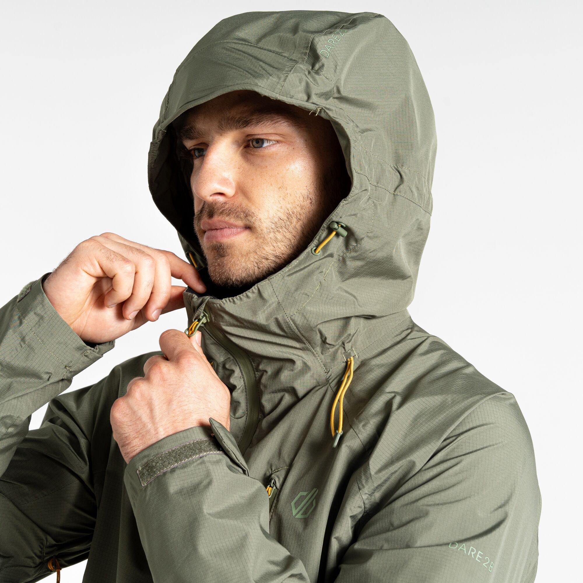 Olivine Green - Dare 2b - Men's Torrek Breathe Out Waterproof Windproof Breathable Packable Jacket - 10