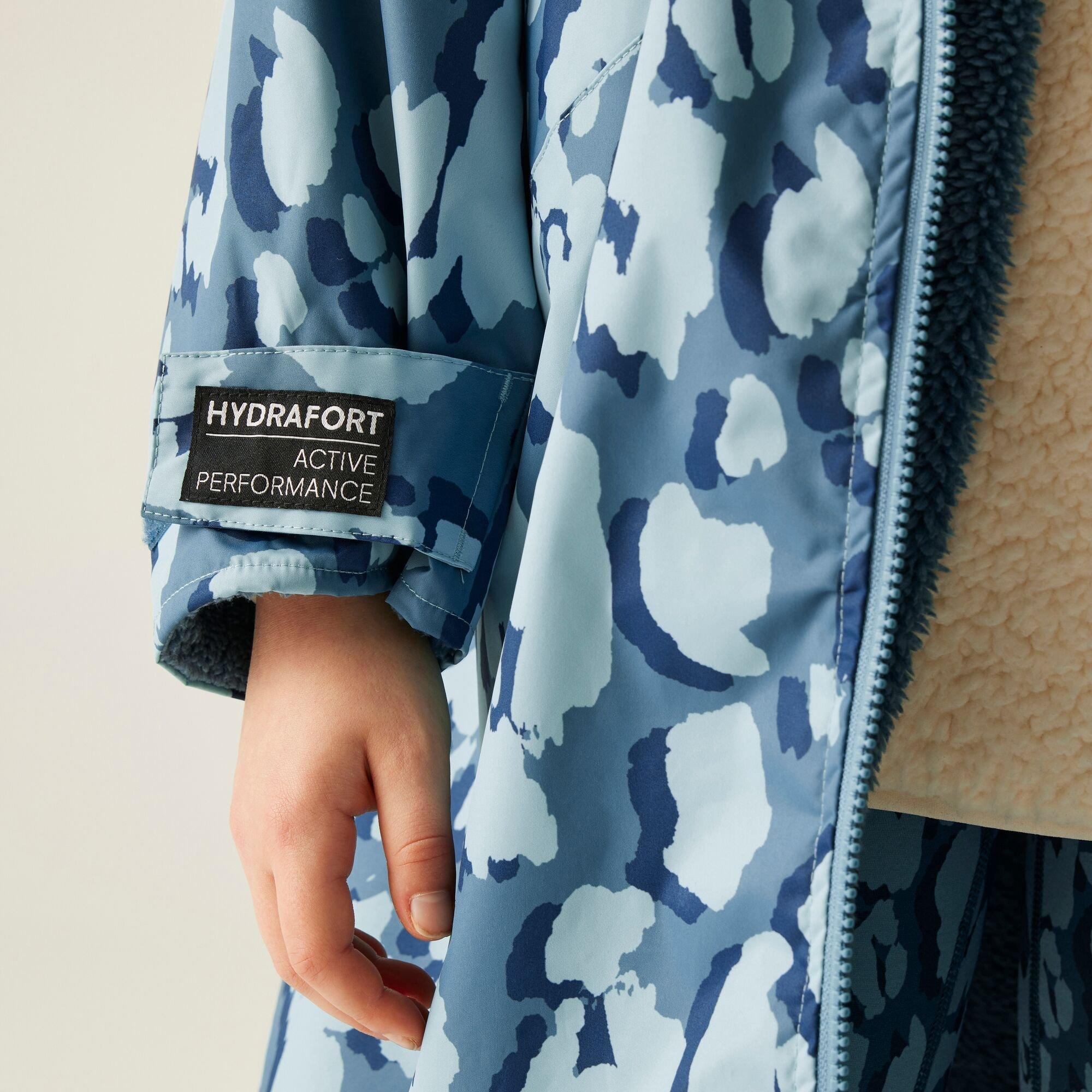 Blue - Regatta - Unisex Kids Waterproof Fleece Lined Changing Robe - 4