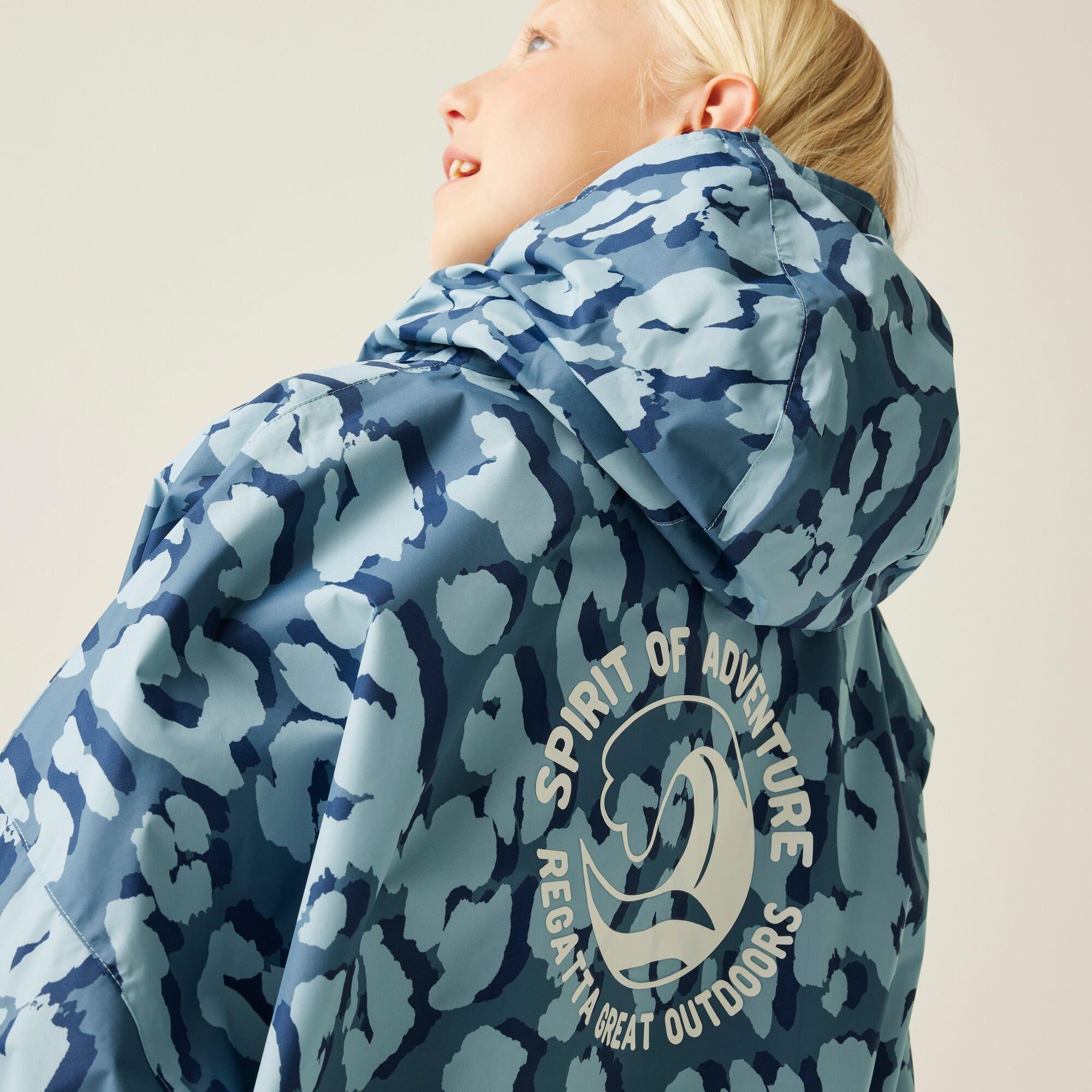 Blue - Regatta - Unisex Kids Waterproof Fleece Lined Changing Robe - 7