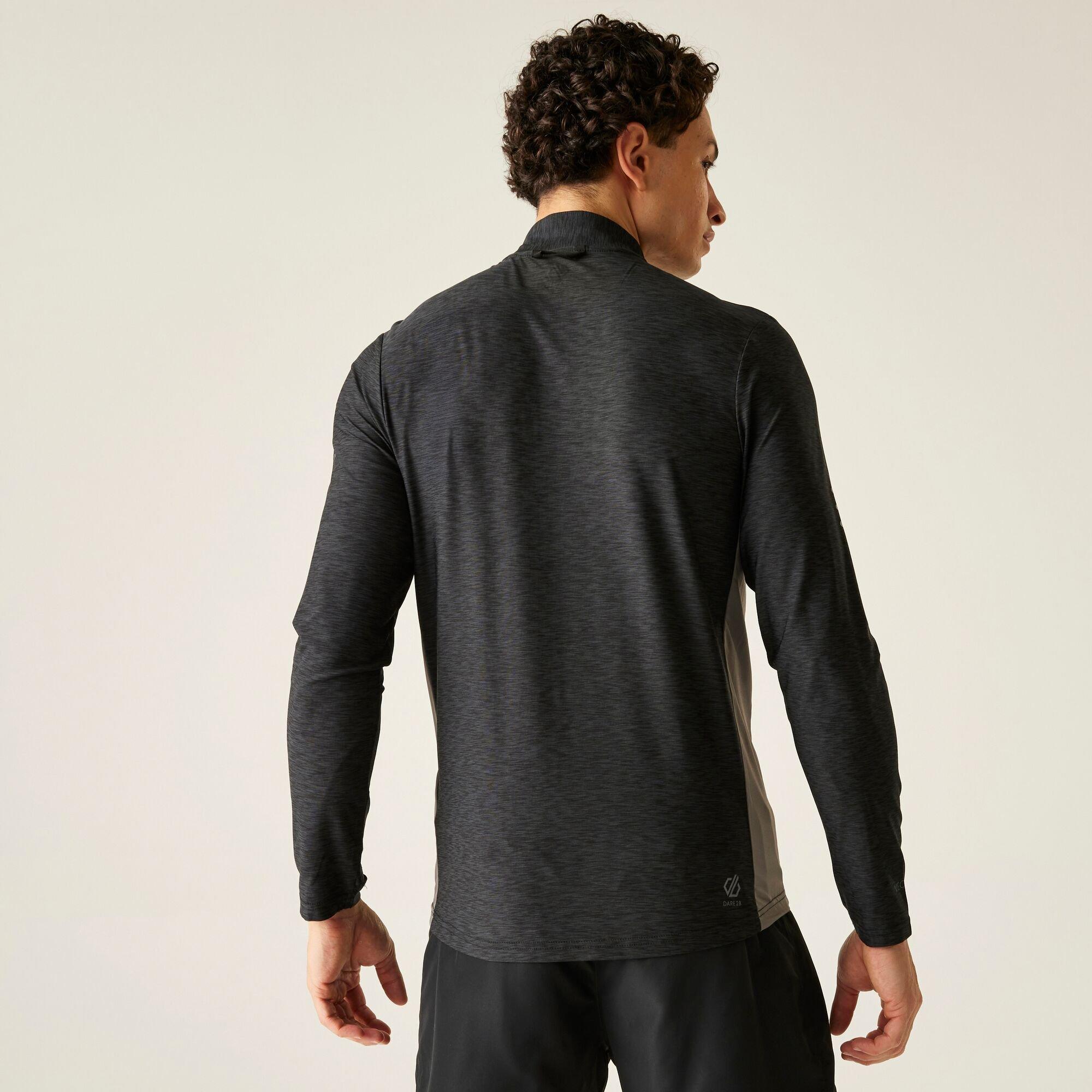 Black Marl - Dare 2b - Men's Power Up III Long-Sleeve Cycling Jersey - 2