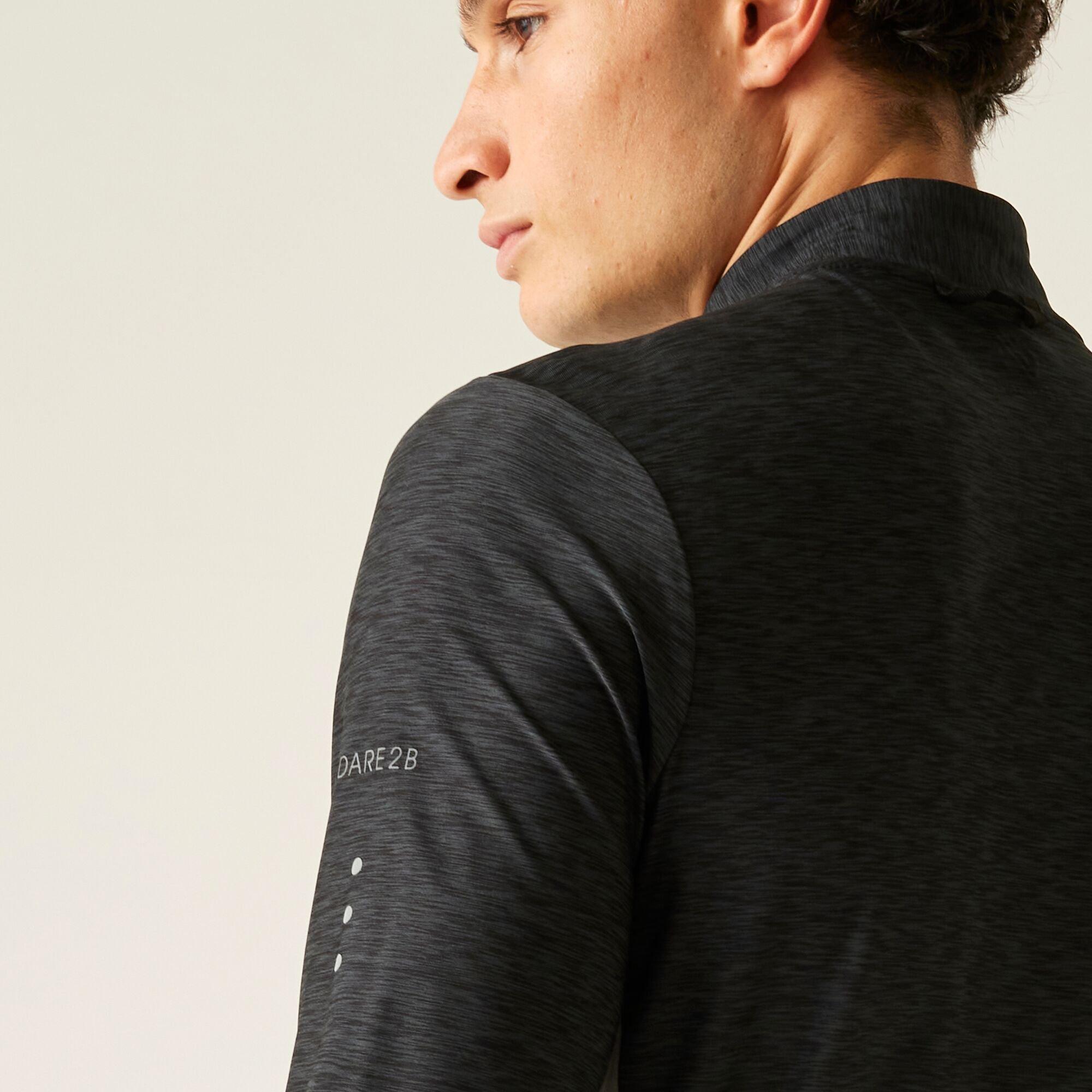 Black Marl - Dare 2b - Men's Power Up III Long-Sleeve Cycling Jersey - 6