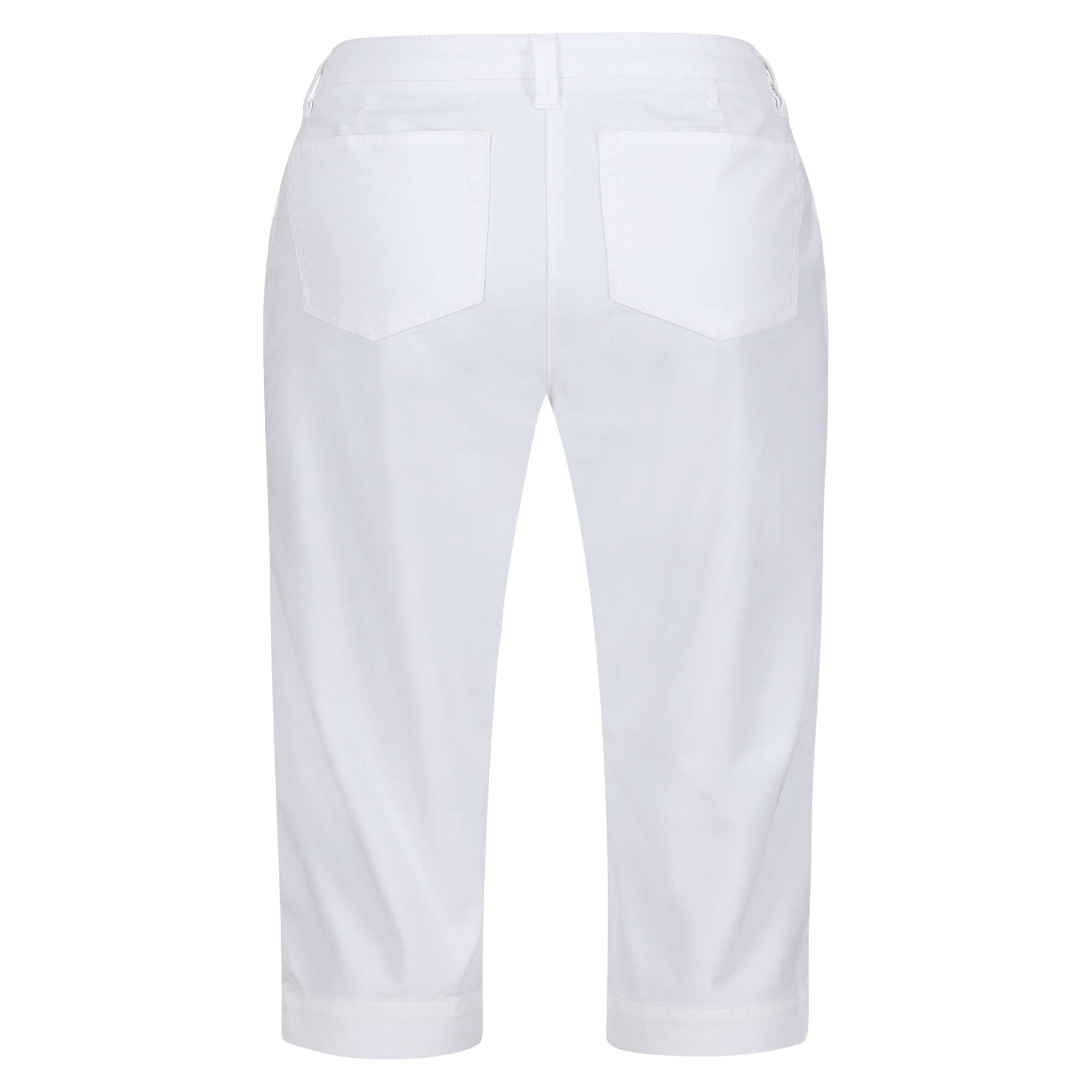 White - Regatta - Women's Bayletta Capri Coolweave Cotton Woven Tracksuit Shorts - 6