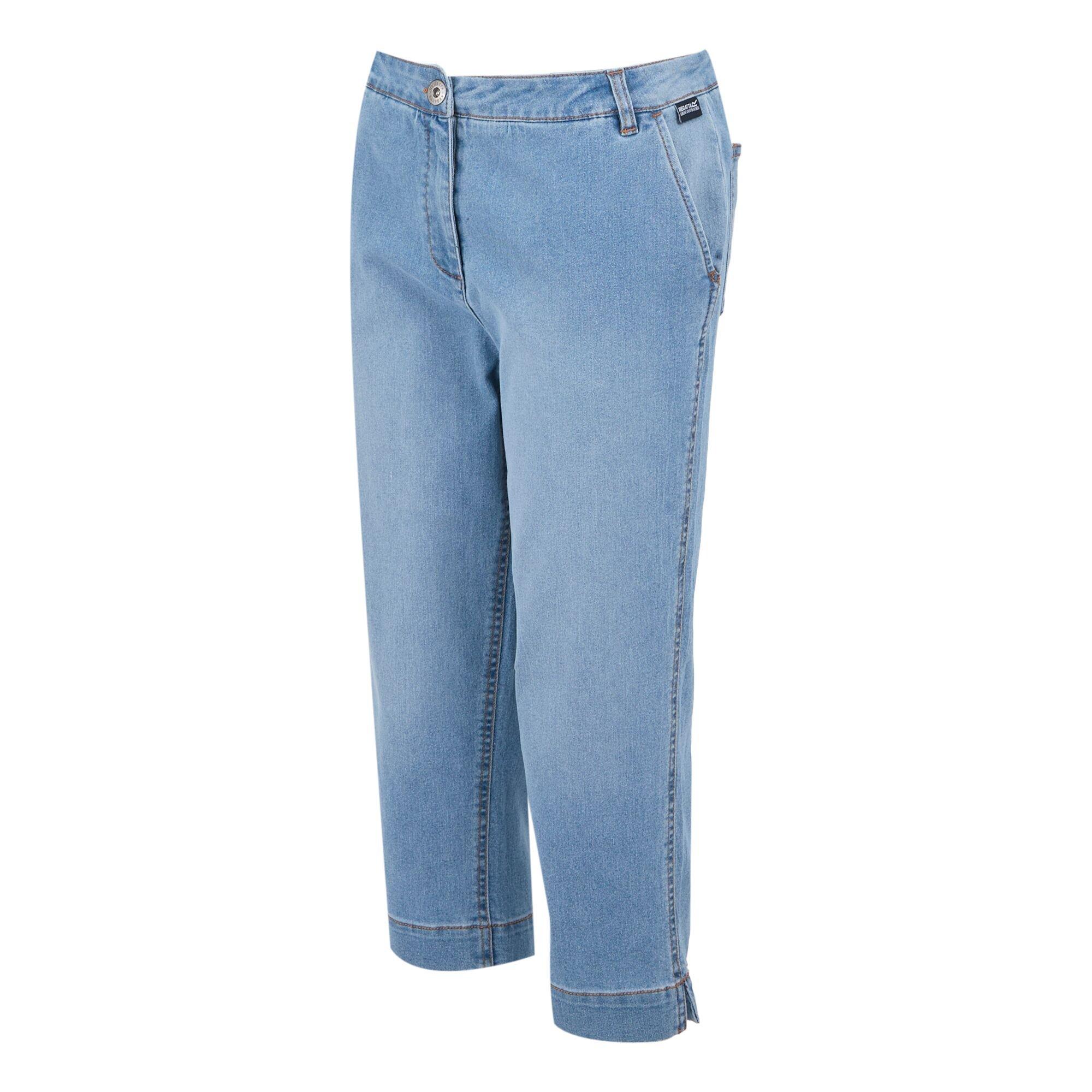True Denim Ligh - Regatta - Womens Bayletta Capri Trousers - 8