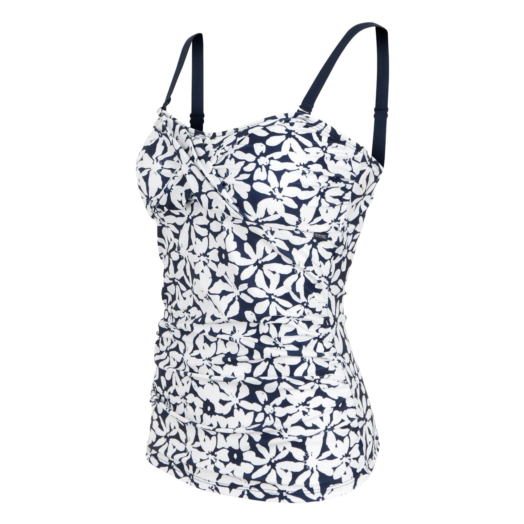 Navy/White Larg - Regatta - Women's Aceana III Bandeau Tankinis - 7