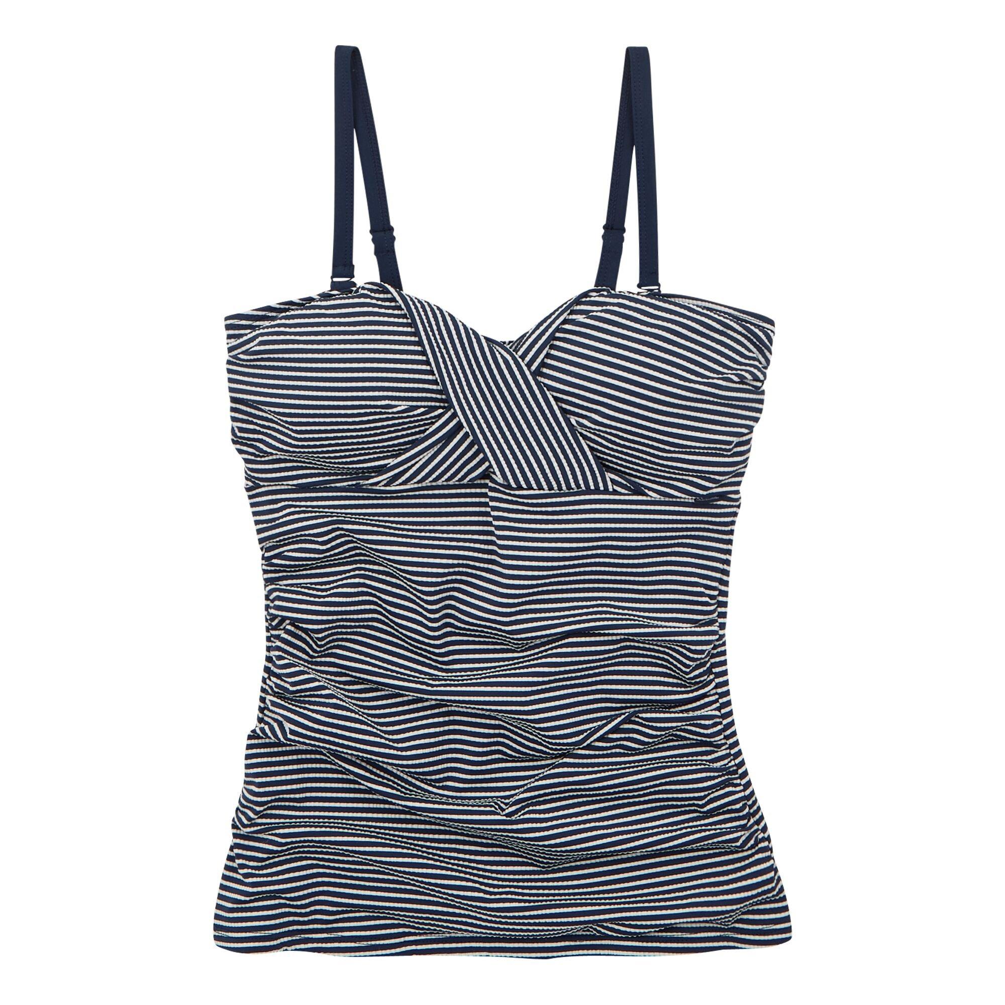 Navy/White Seer - Regatta - Aceana III Tummy Controlled UV50+ Tankini Top - 5