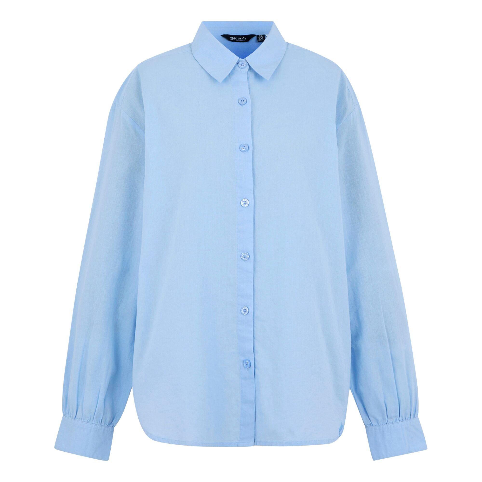 Chambray Blue - Regatta - Women's Primevere II Long-Sleeve Plain Shirt - 5
