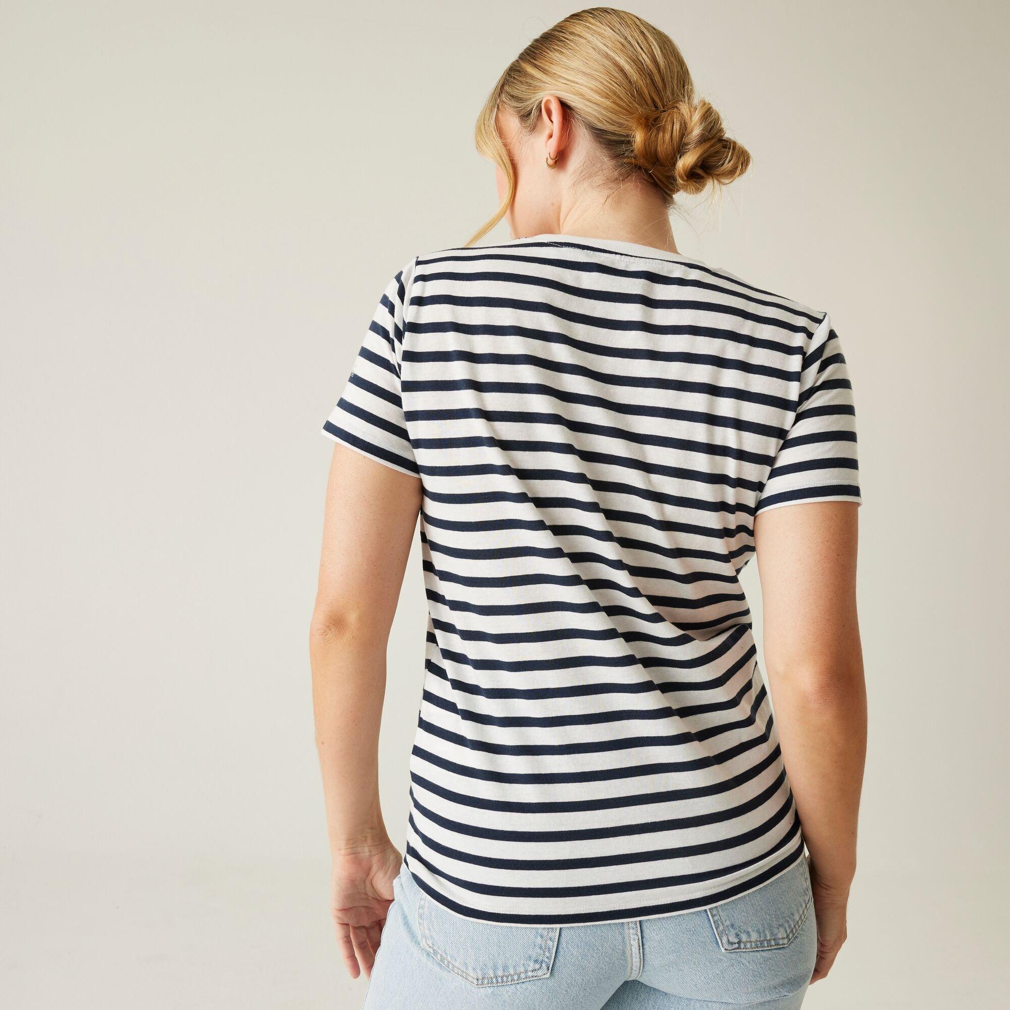 White/Navy Stri - Regatta - Womens Bayletta Short-Sleeved T-Shirt - 2