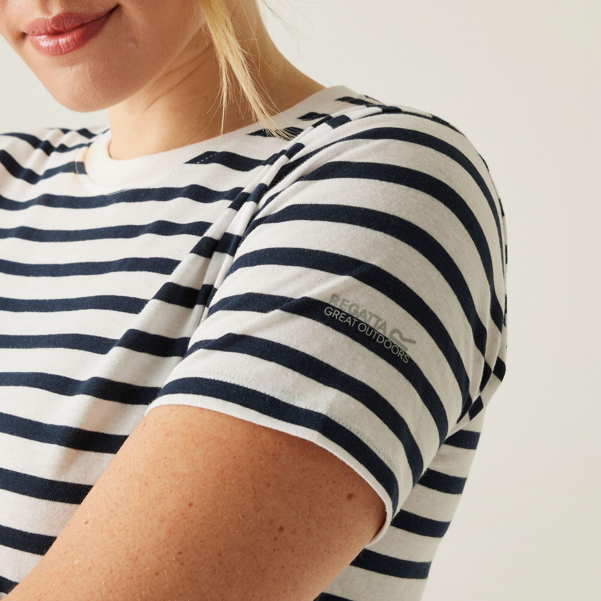 White/Navy Stri - Regatta - Womens Bayletta Short-Sleeved T-Shirt - 4