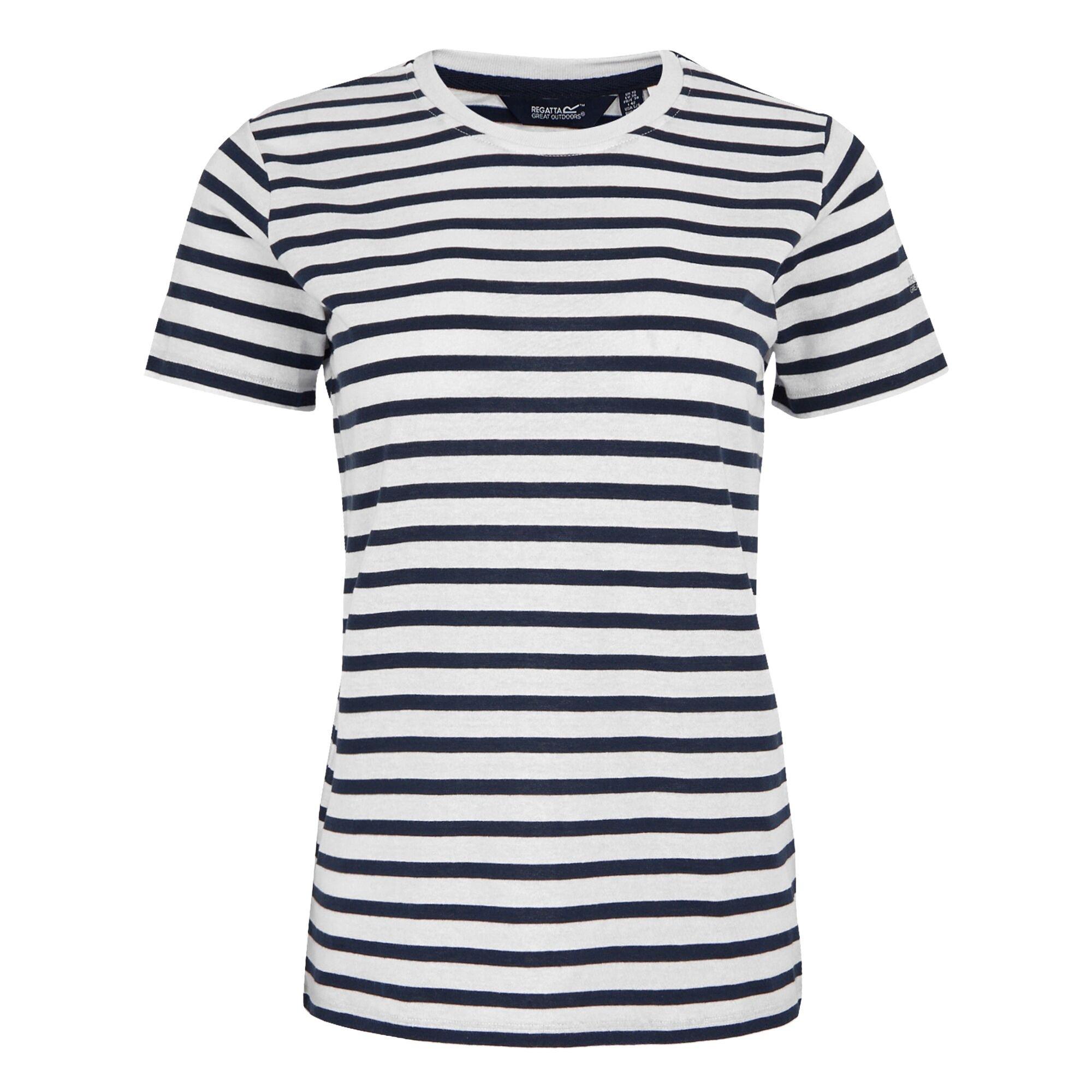 White/Navy Stri - Regatta - Womens Bayletta Short-Sleeved T-Shirt - 5