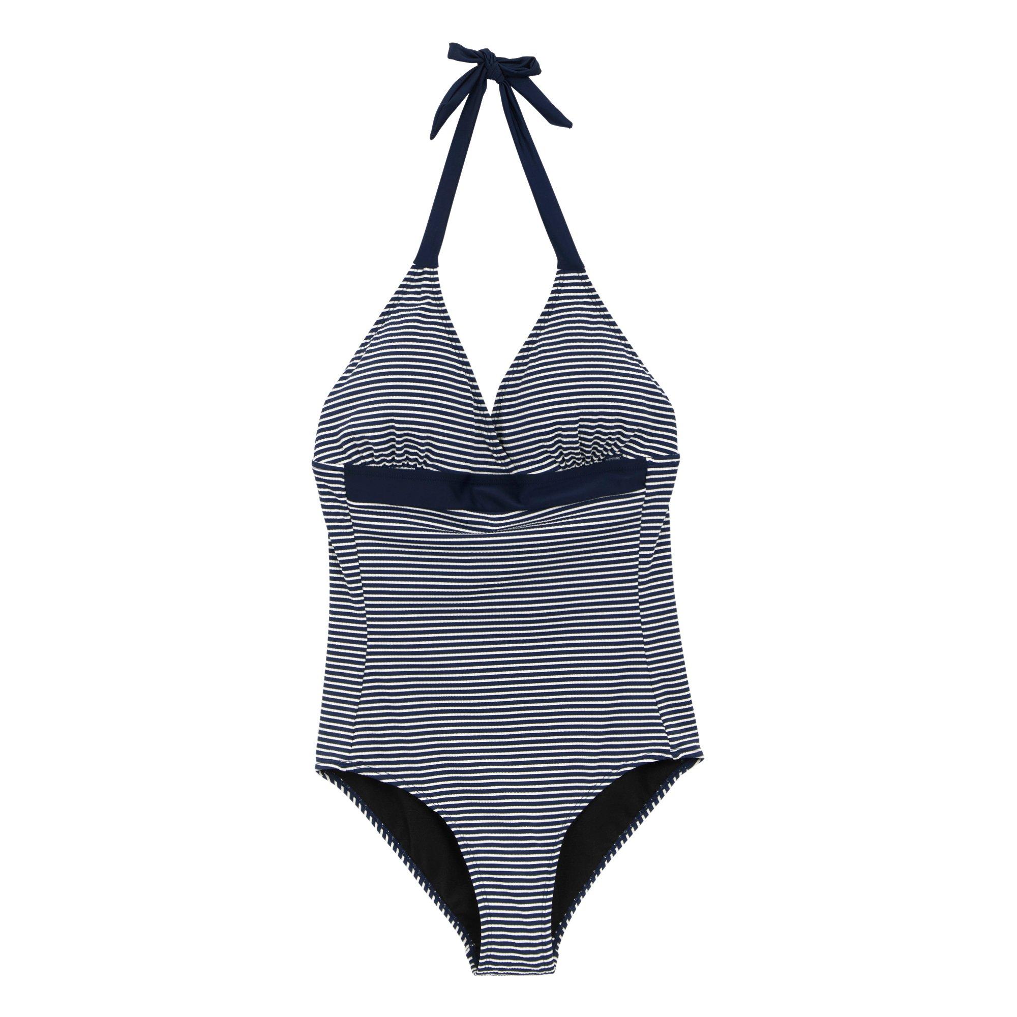 Navy/White Seer - Regatta - Womens Flavia II Tummy Controlled Swim Costume - 6