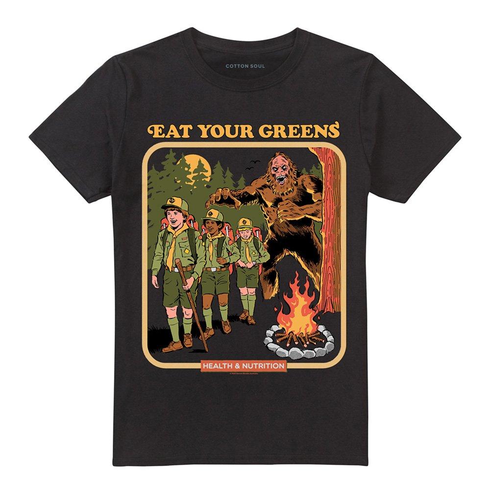 Black - Steven Rhodes - Steven Rhodes Eat Your Greens T-Shirt Black - 4