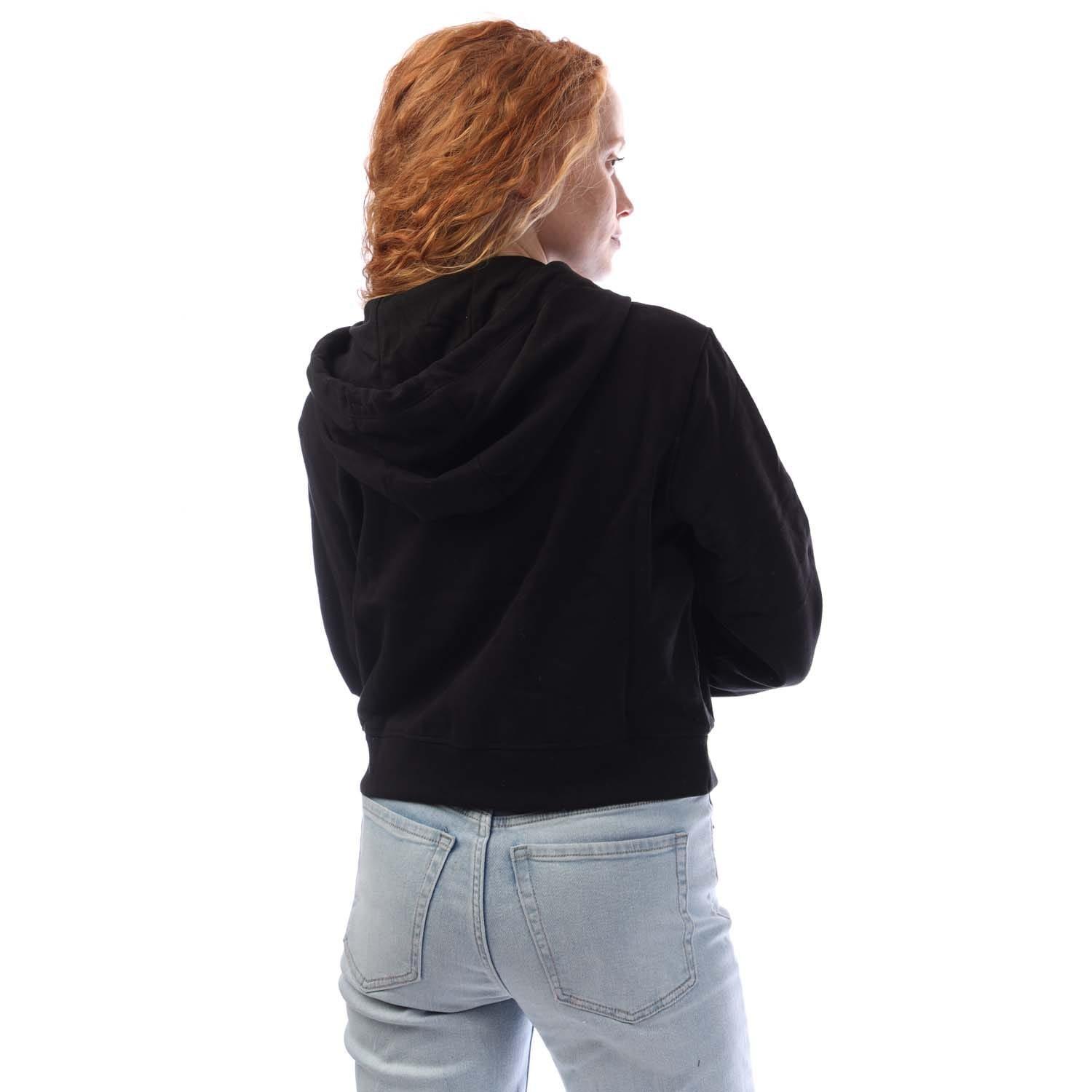 Black - DKNY - Mini Studded Logo Full Zip  Hoodie - 3