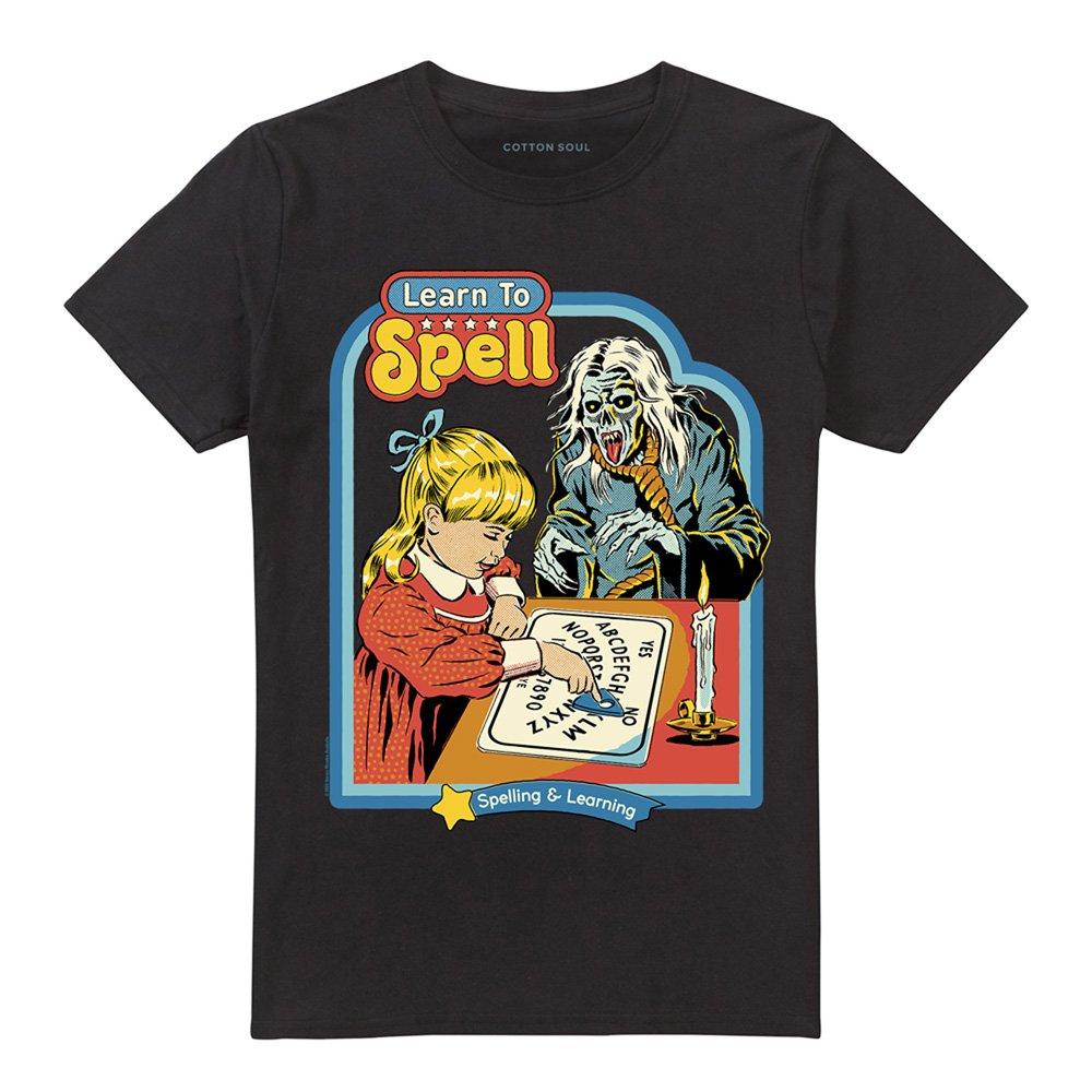 Black - Steven Rhodes - Steven Rhodes Learn To Spell T-Shirt Black - 4