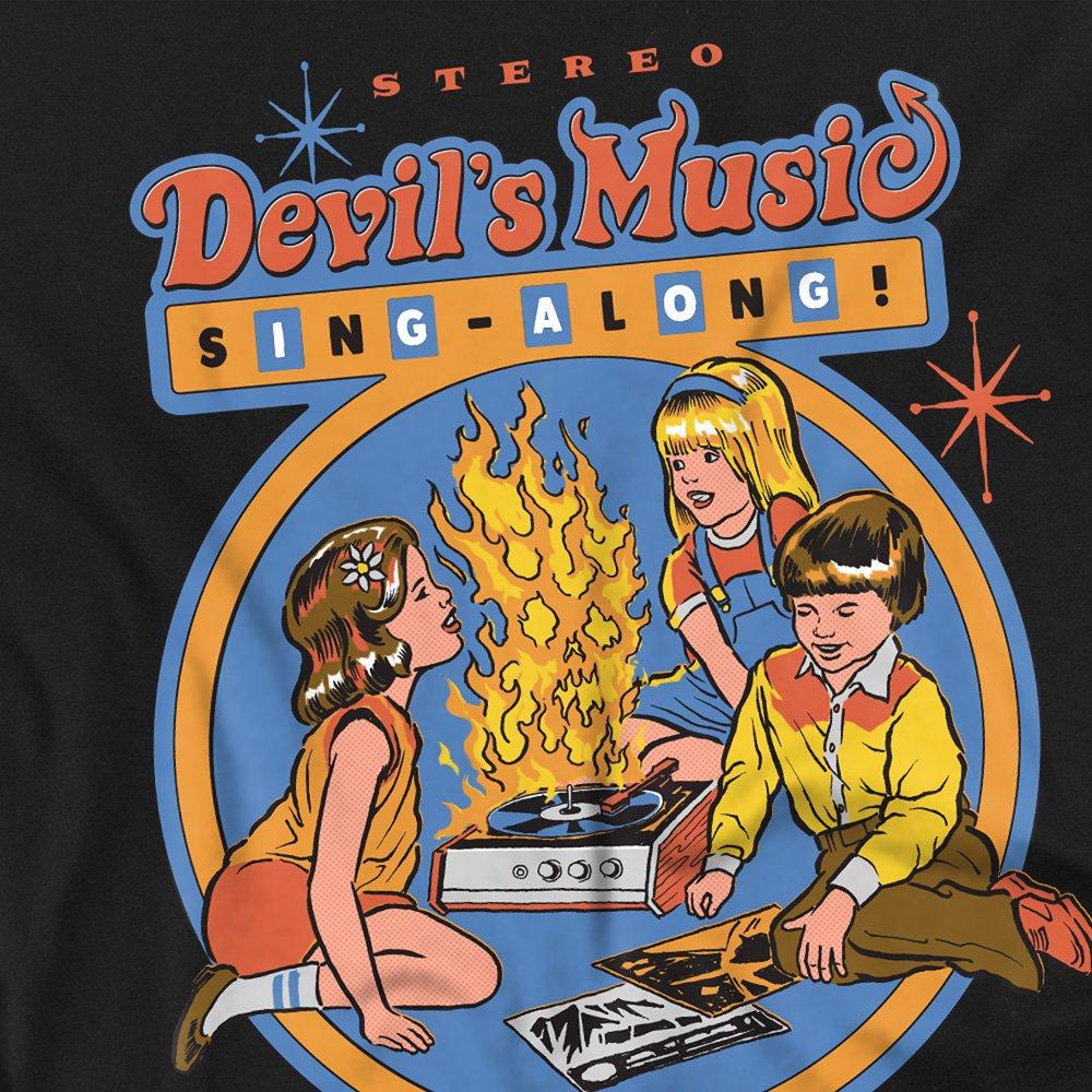 Black - Steven Rhodes - Steven Rhodes Devils Music Singalong T-Shirt Blac - 2