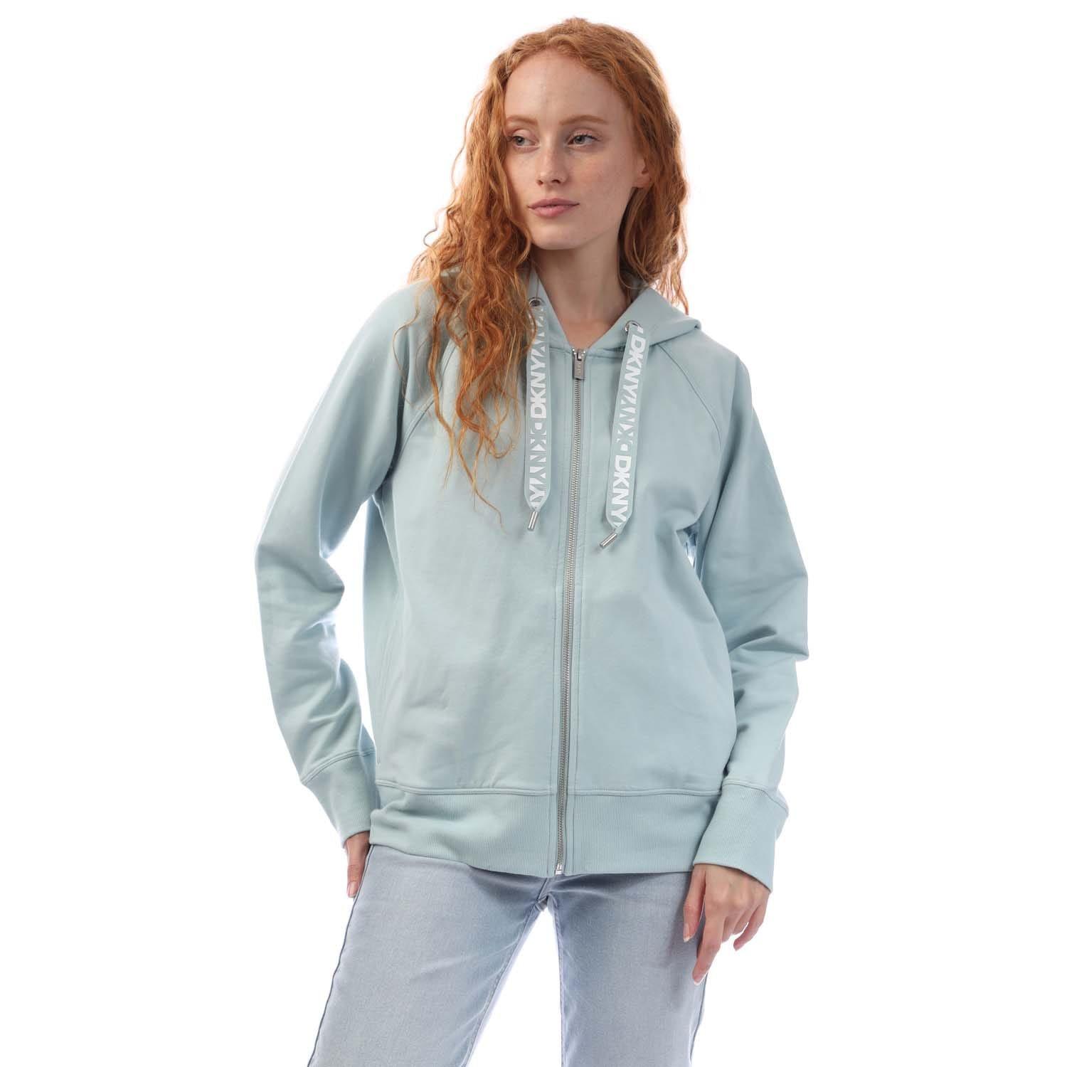 Grey - DKNY - Two Tone Logo Zip Sweat Jacket - 1