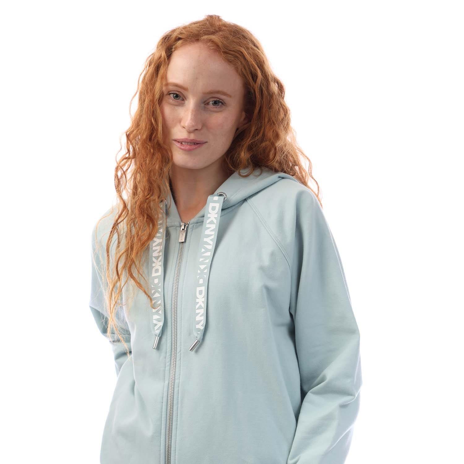 Grey - DKNY - Two Tone Logo Zip Sweat Jacket - 2