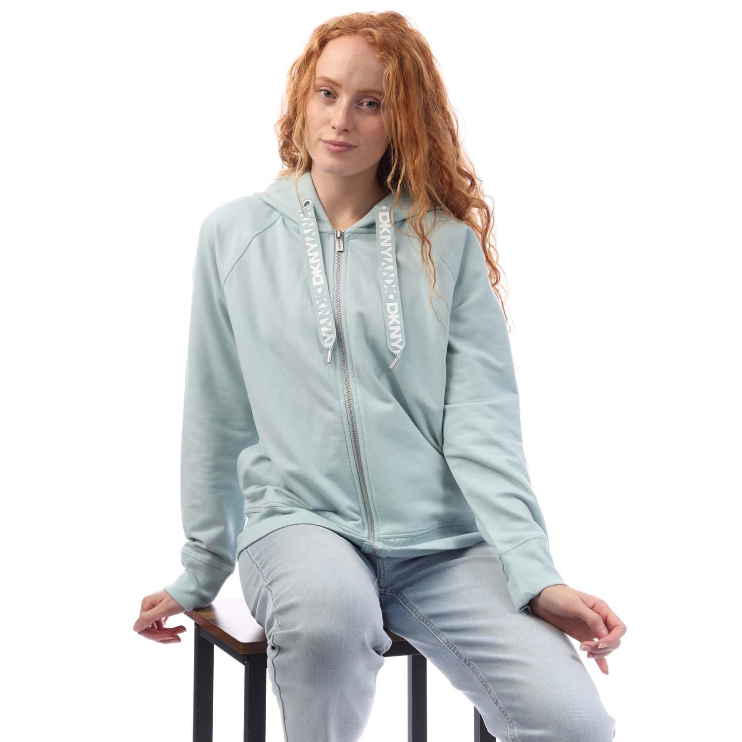 Grey - DKNY - Two Tone Logo Zip Sweat Jacket - 4