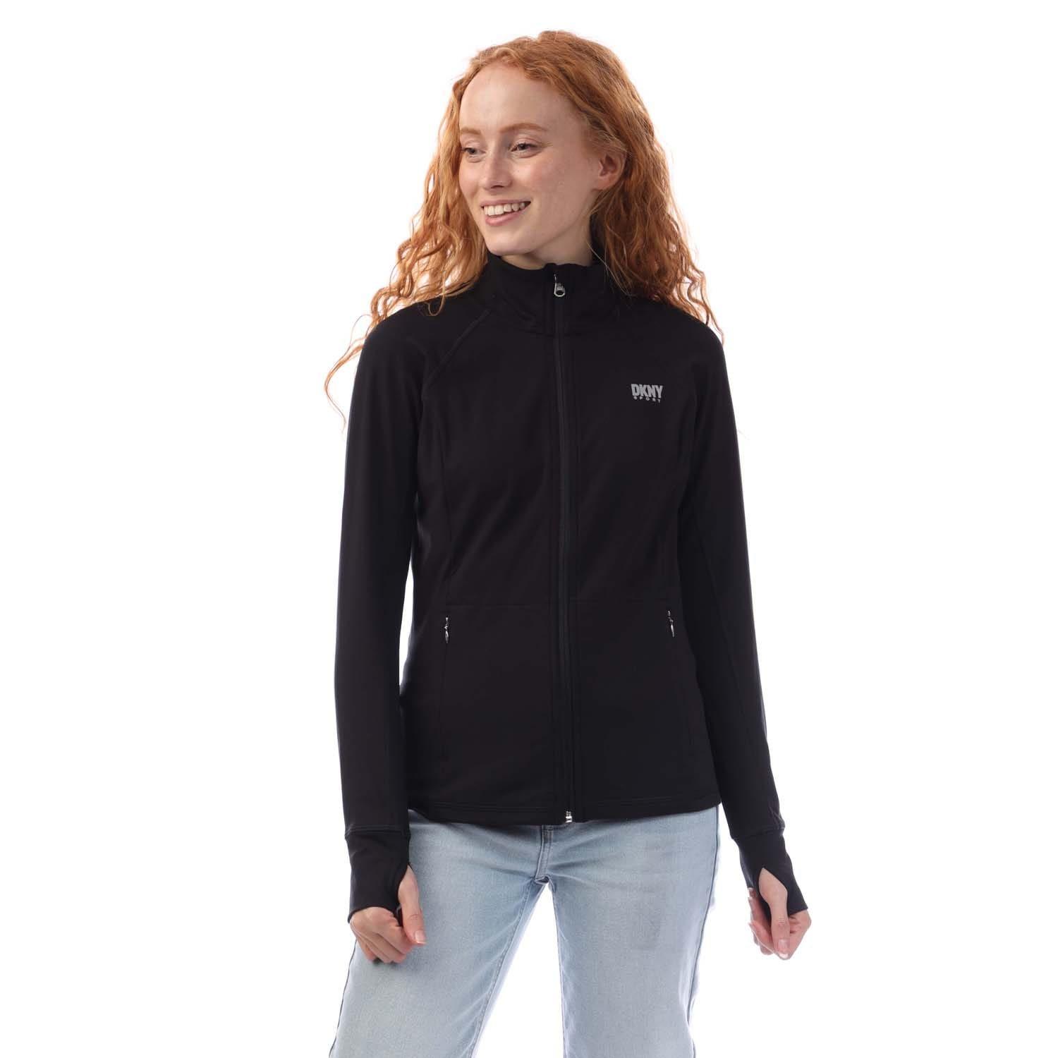 Black - DKNY - Balance Compression Full Zip Sweat Jacket - 1