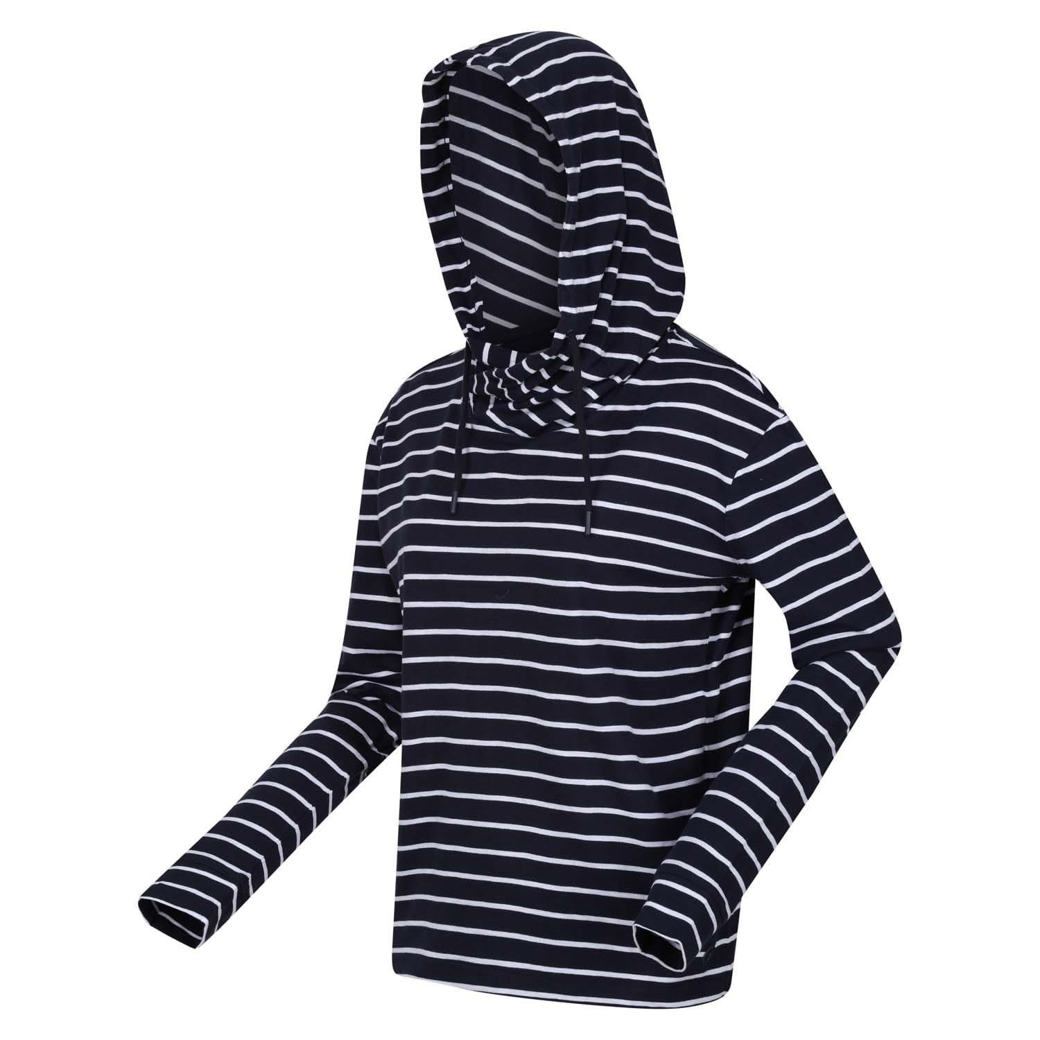 Navy-White - Regatta - Monsal Striped Hoodie - 1