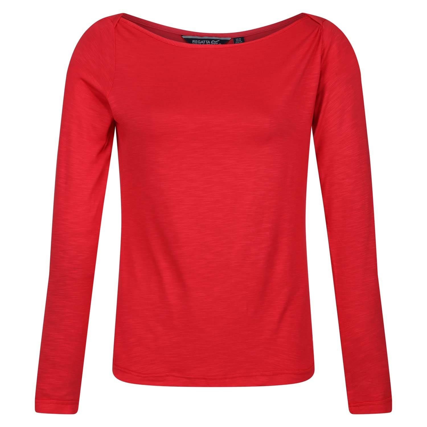 Red - Regatta - Lakeisha Boat Neck Long Sleeve Top - 3