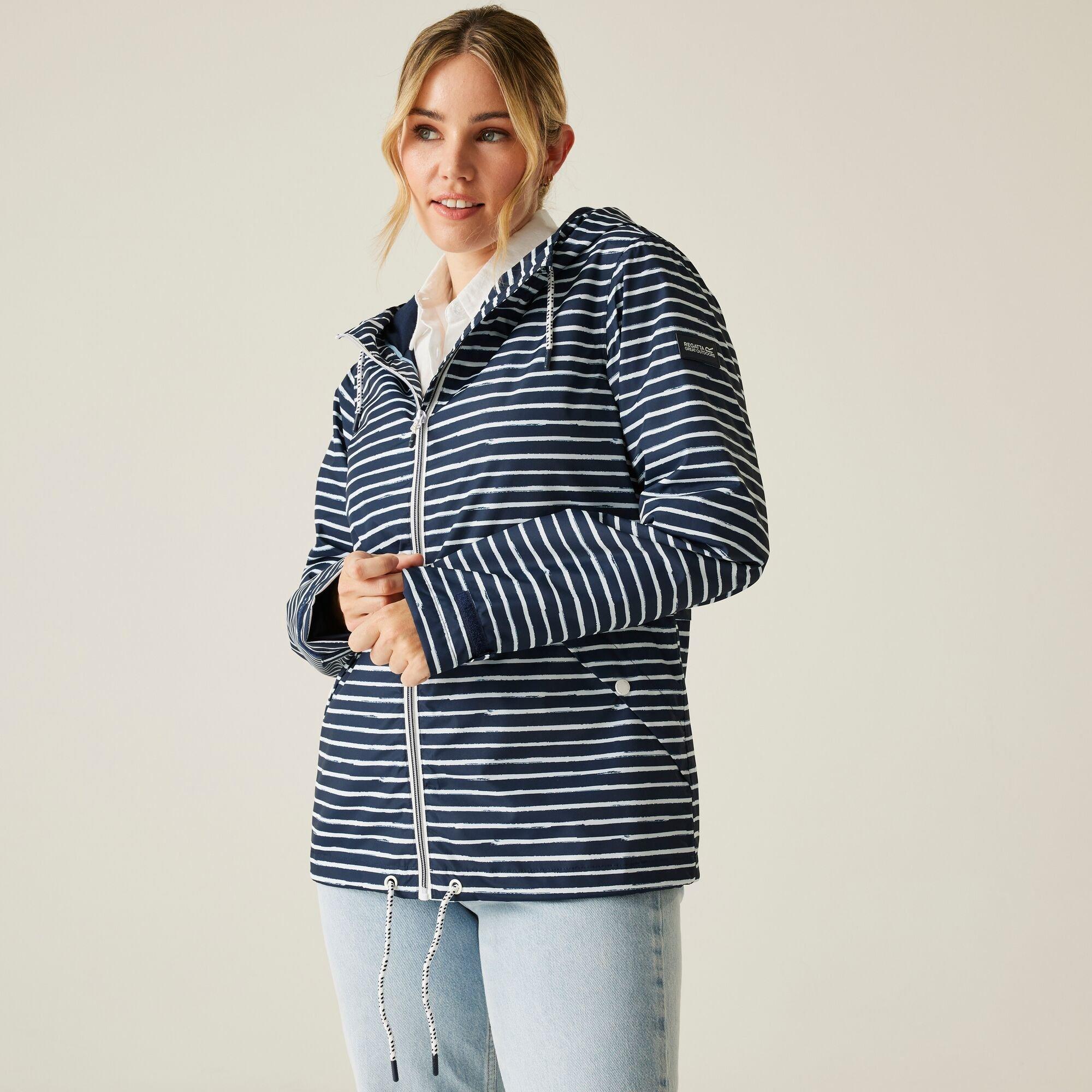 Navy/White Pain - Regatta - Women's Bayletta II Waterproof Breathable Recycled Waterproof Jacket - 1