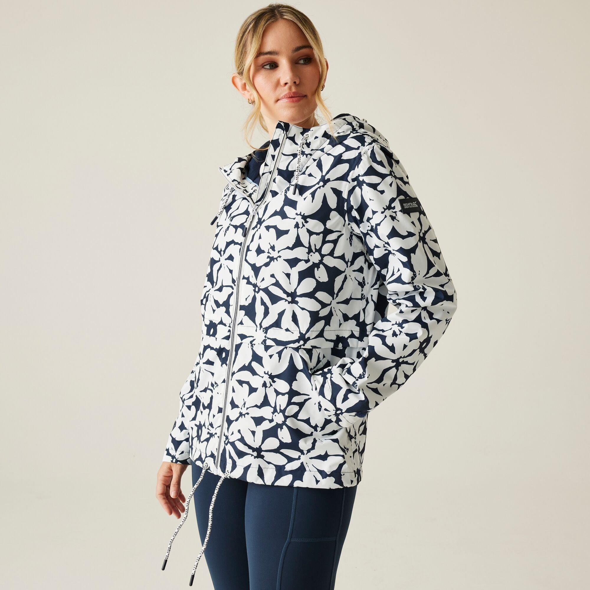 Regatta Women's Bayletta Ii Waterproof Breathable Recycled Waterproof Jacket - Navy/White Larg - 10