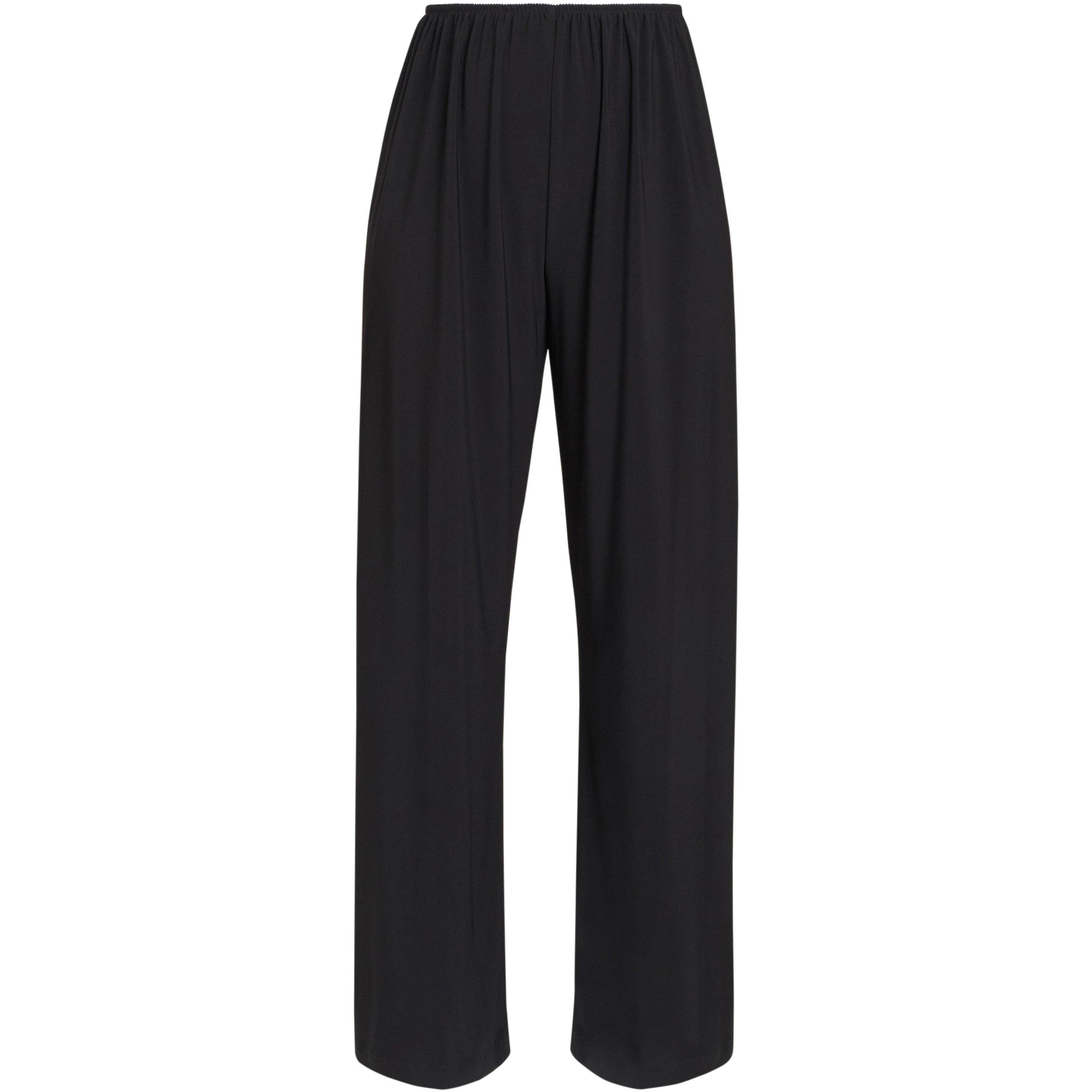Black - Gina Bacconi - Sharlene Matte Jersey Straight Trouser - 1