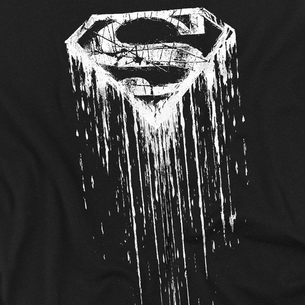 Black - Superman - Superman Paint Cotton Mens T-Shirt Black - 2