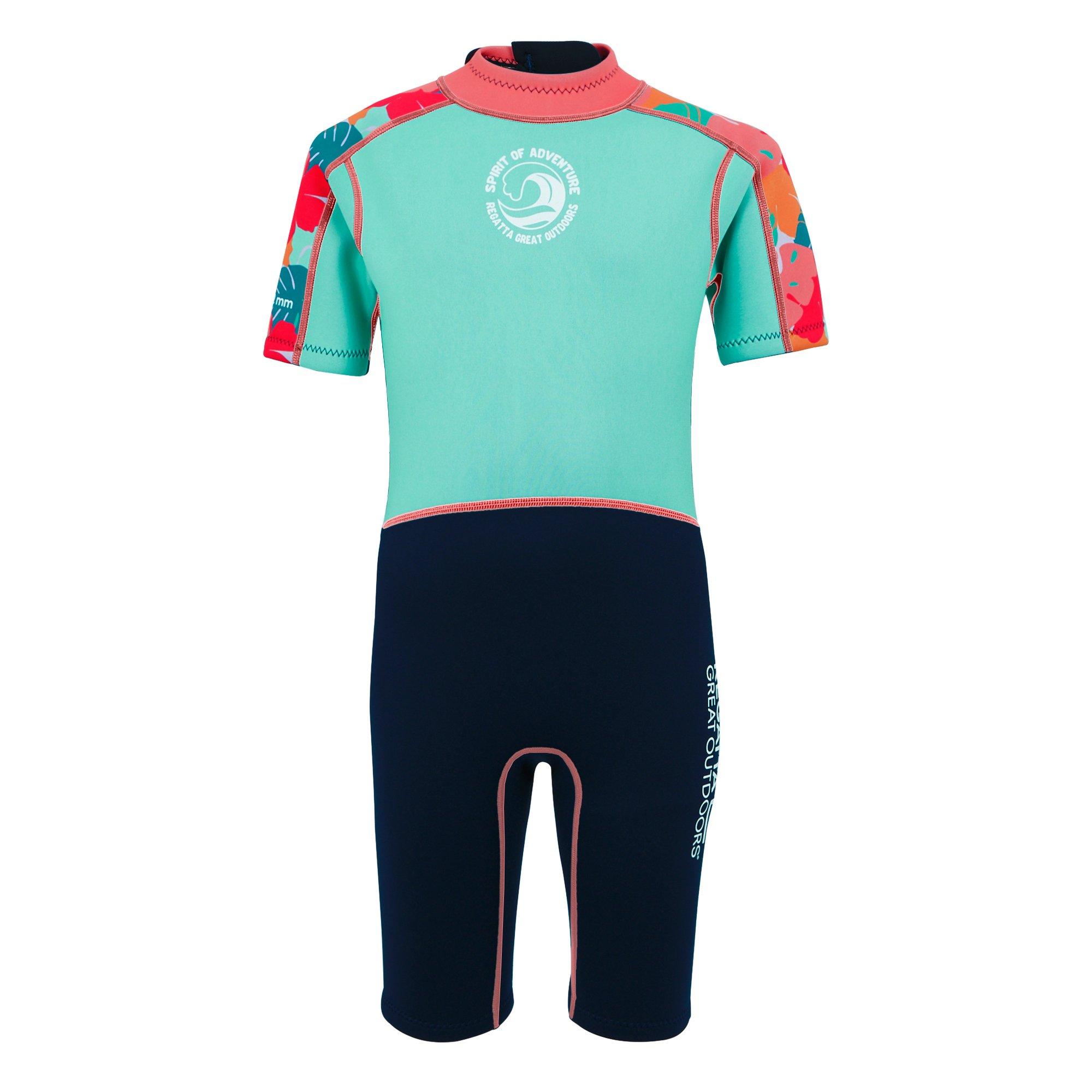 Tropical Leaf/A - Regatta - Kids' Wetsuit Shorties - 6