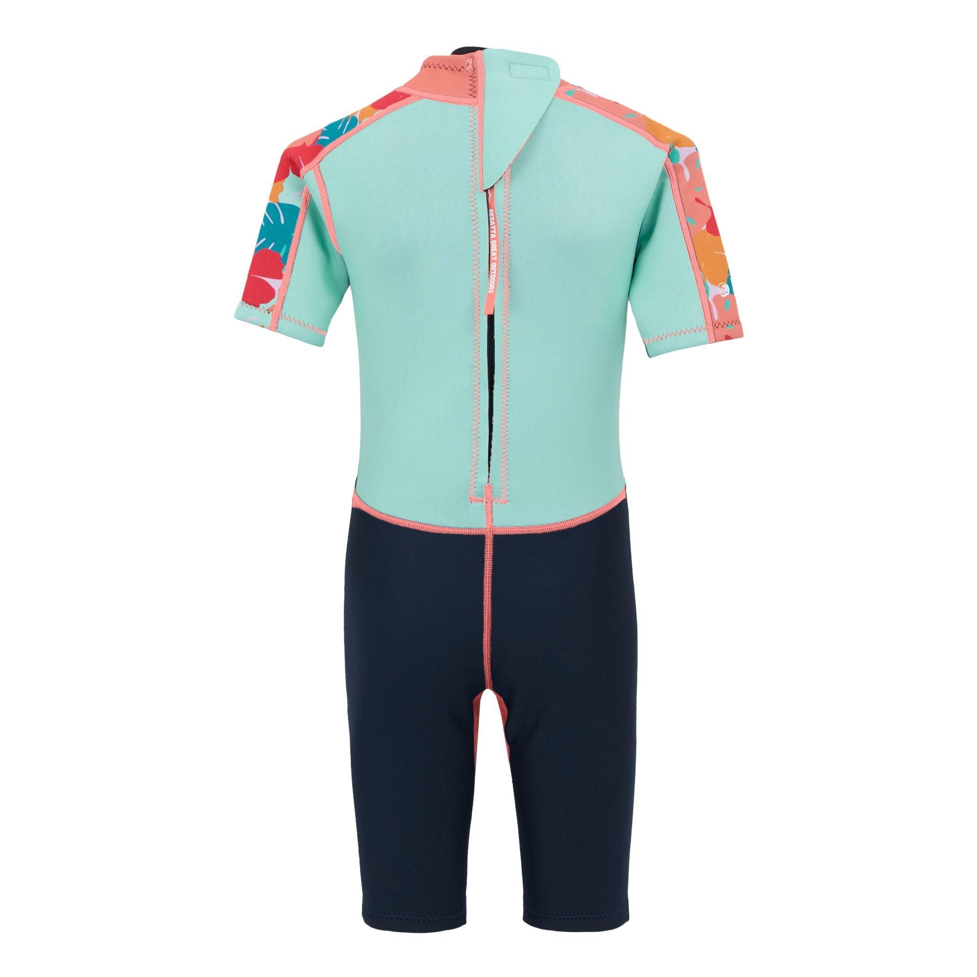 Tropical Leaf/A - Regatta - Kids' Wetsuit Shorties - 7