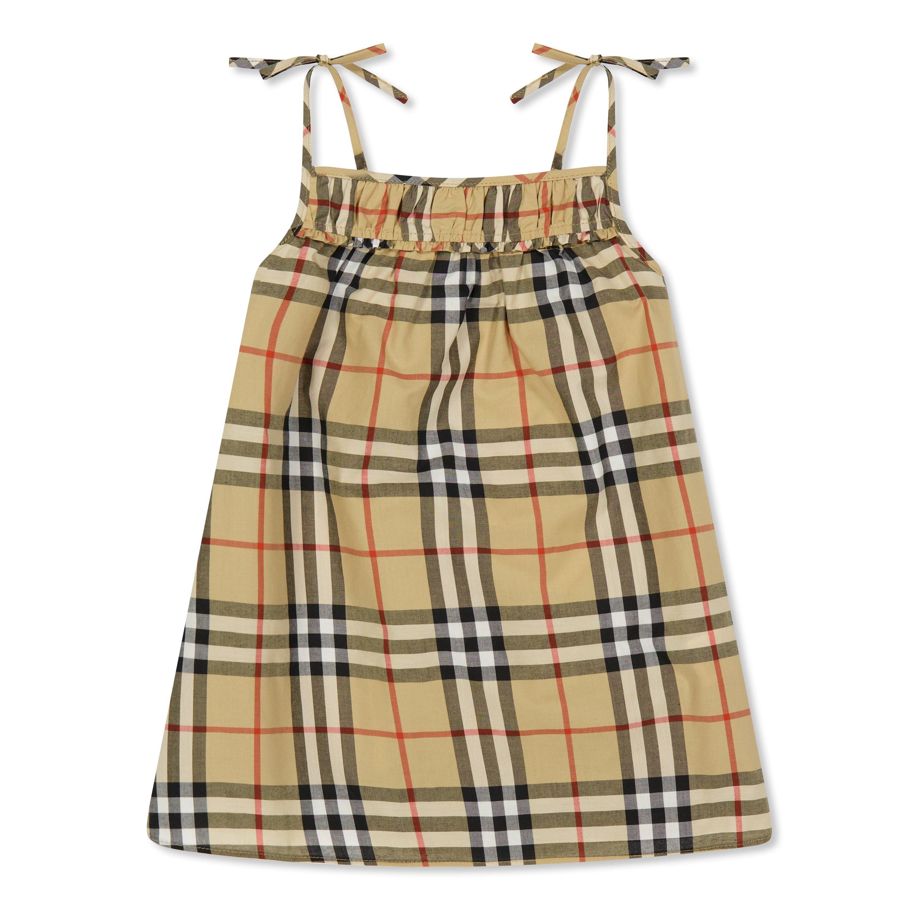 Sand Chk B9368 - Burberry - Kids' Burb Betty Check Shirt Dress - 3